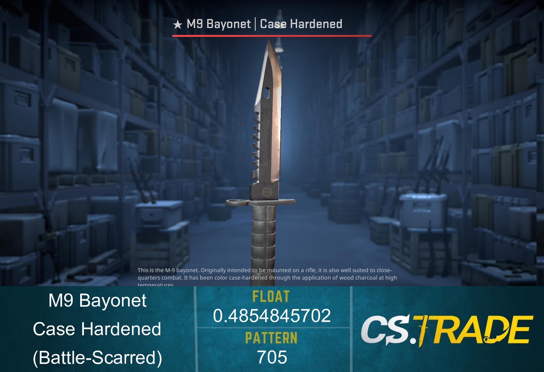 ★ StatTrak™ M9 Bayonet | Case Hardened (Battle-Scarred) Screenshot