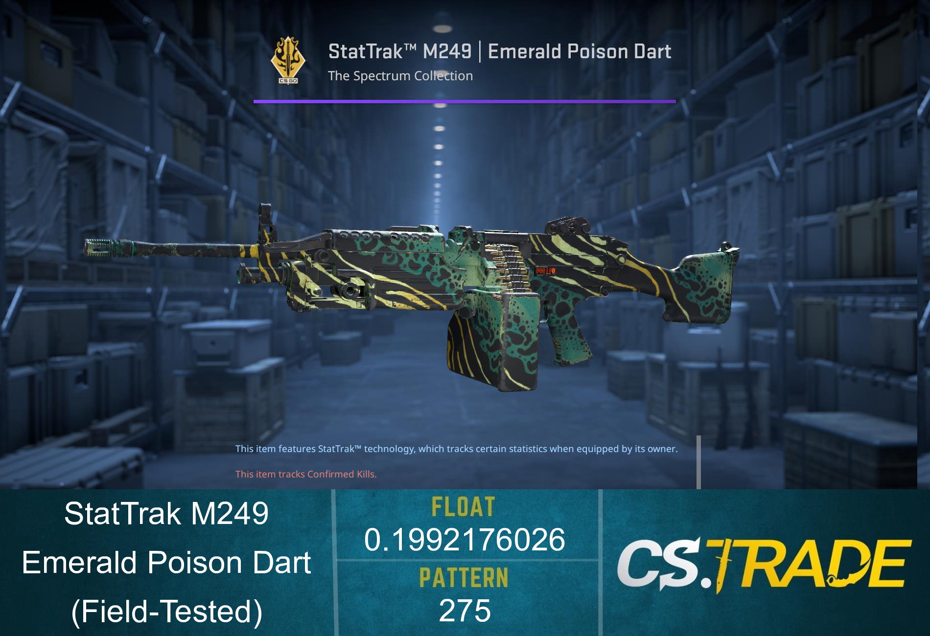 M249 | Emerald Poison Dart (Field-Tested) Screenshot