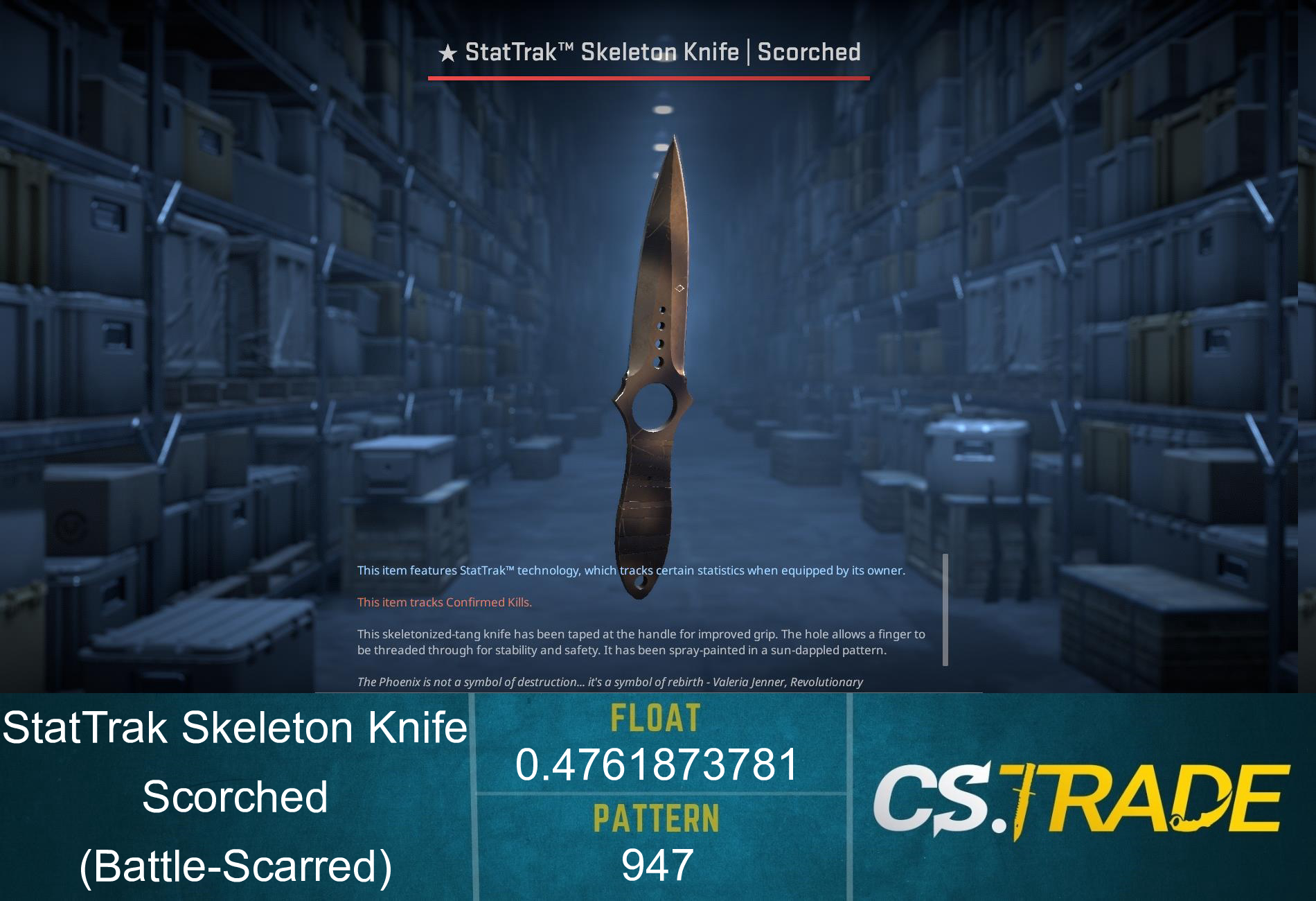 ★ Skeleton Knife | Scorched (Factory New) Screenshot