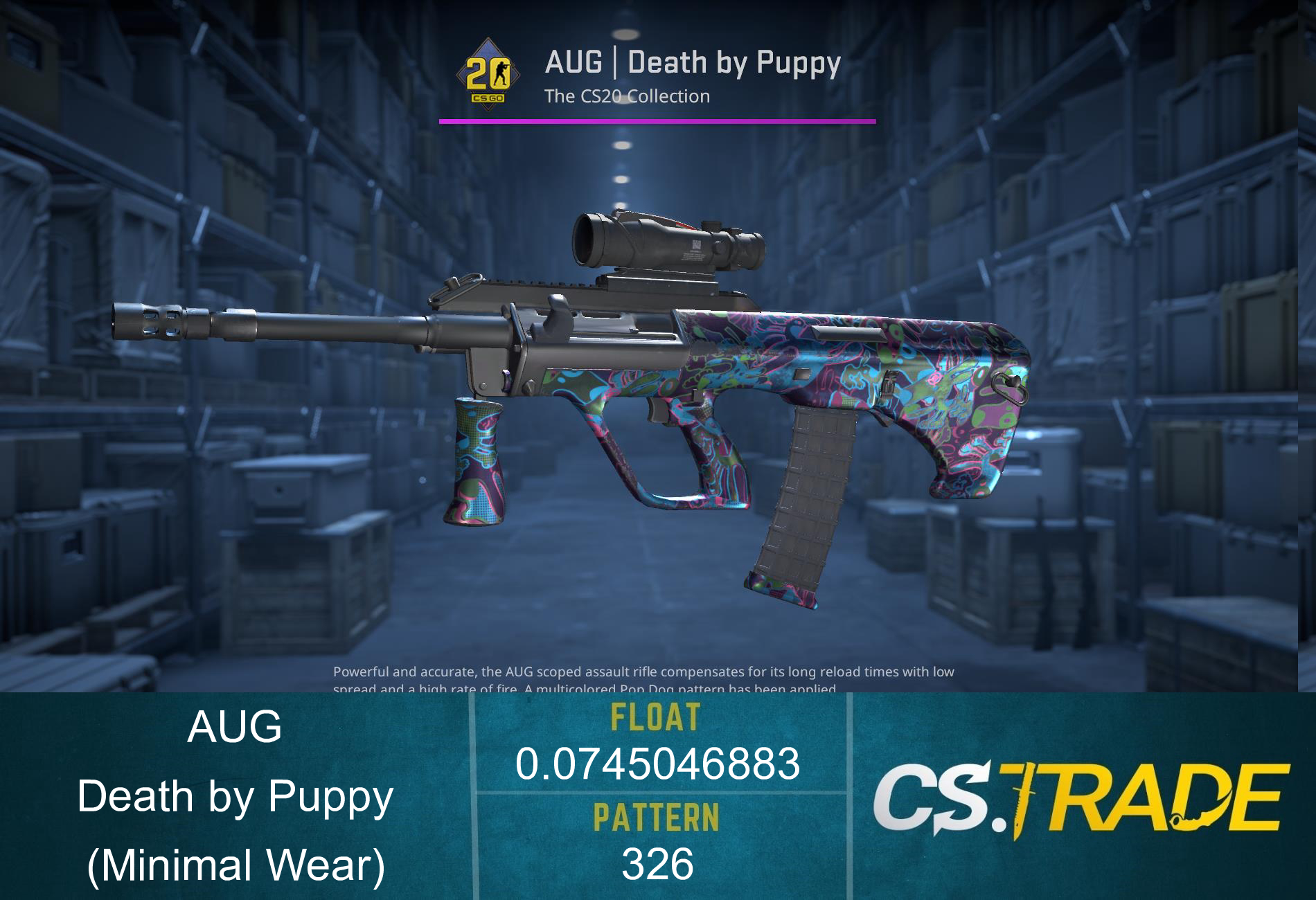 AUG | Death by Puppy (Minimal Wear) Screenshot