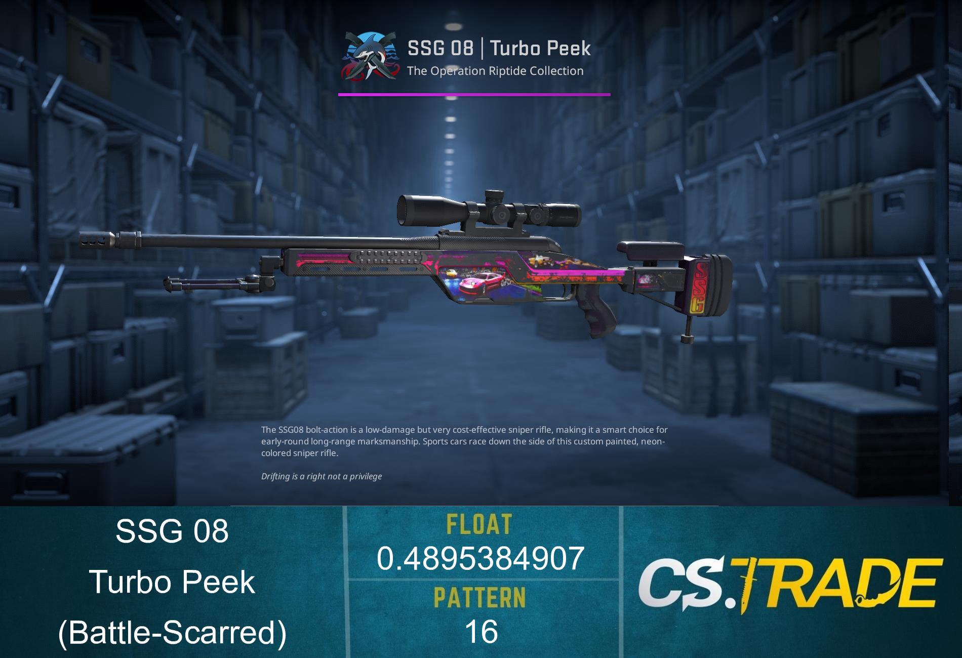 StatTrak™ SSG 08 | Turbo Peek (Battle-Scarred) Screenshot