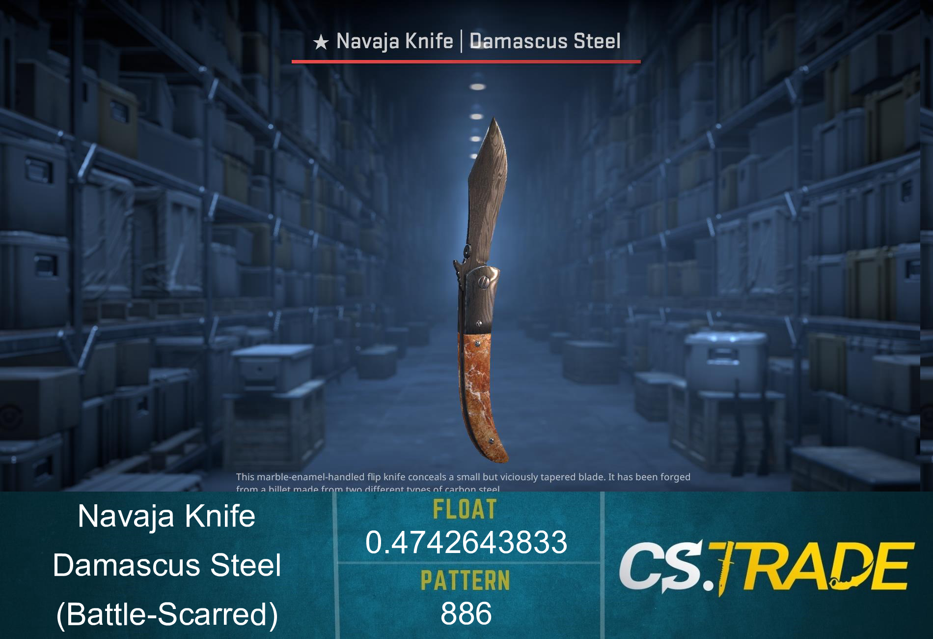 ★ Navaja Knife | Damascus Steel (Battle-Scarred) Screenshot