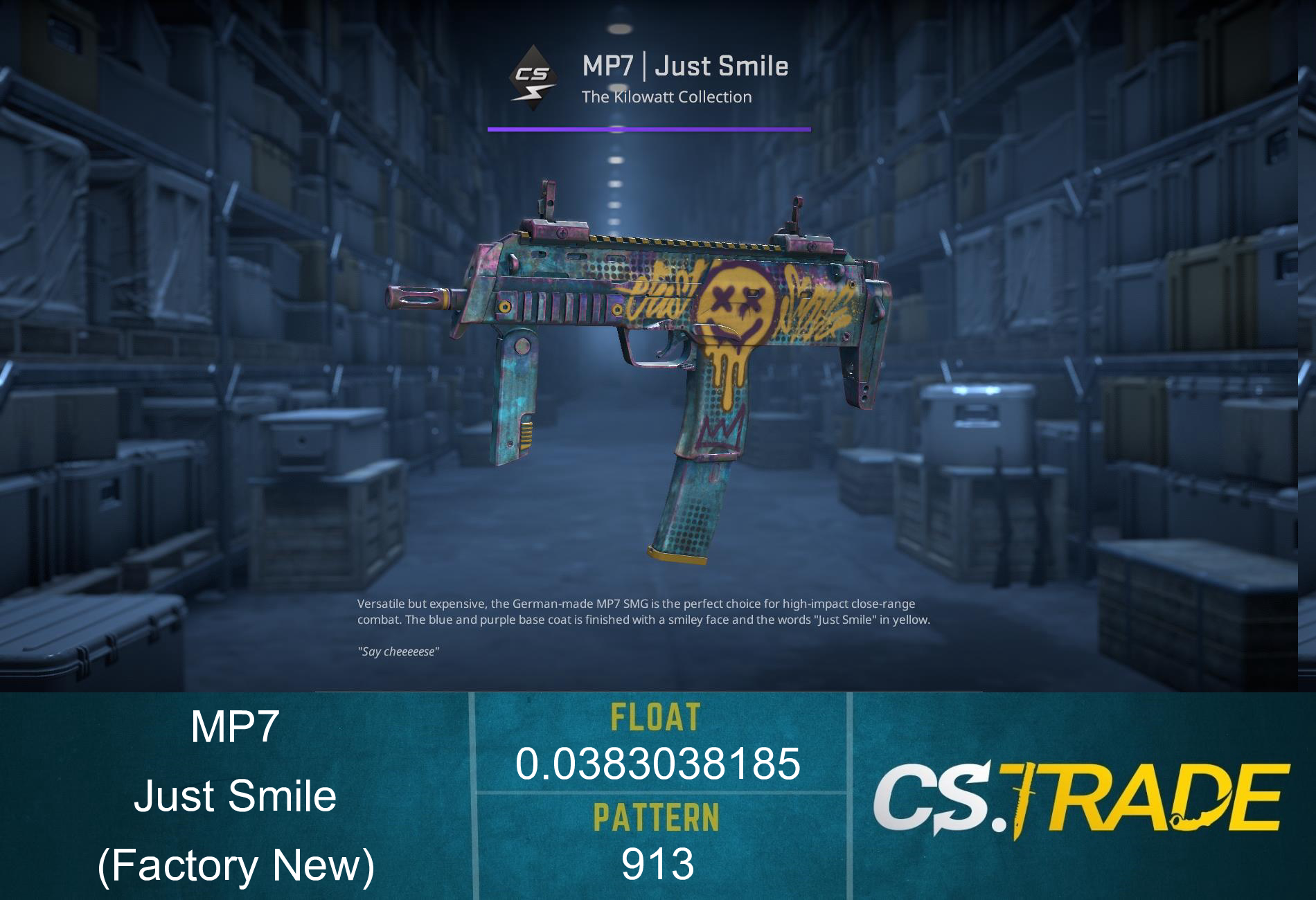 MP7 | Just Smile (Factory New) Screenshot