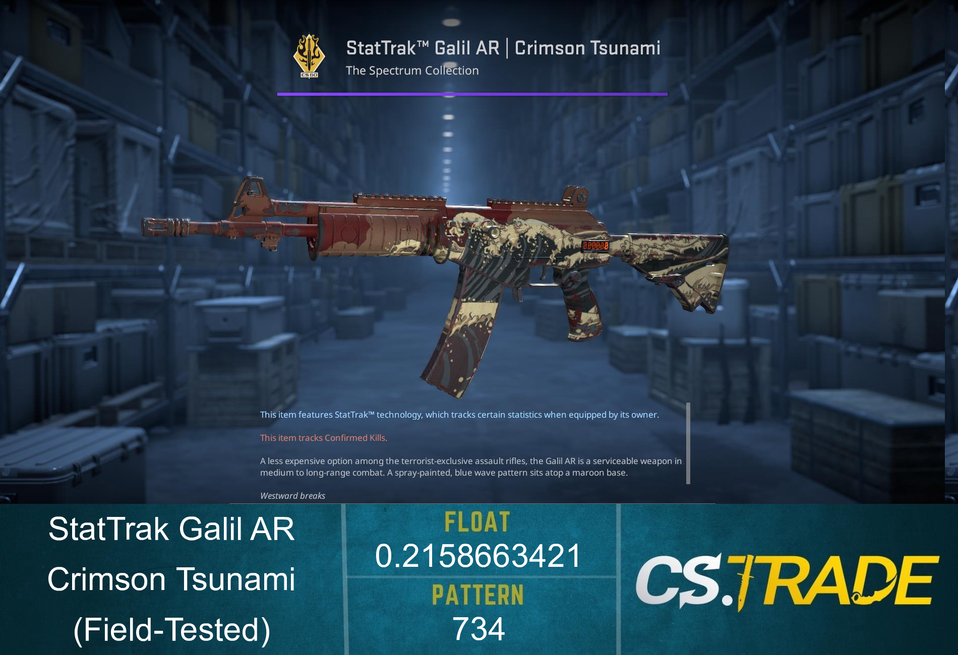 StatTrak™ Galil AR | Crimson Tsunami (Field-Tested) Screenshot