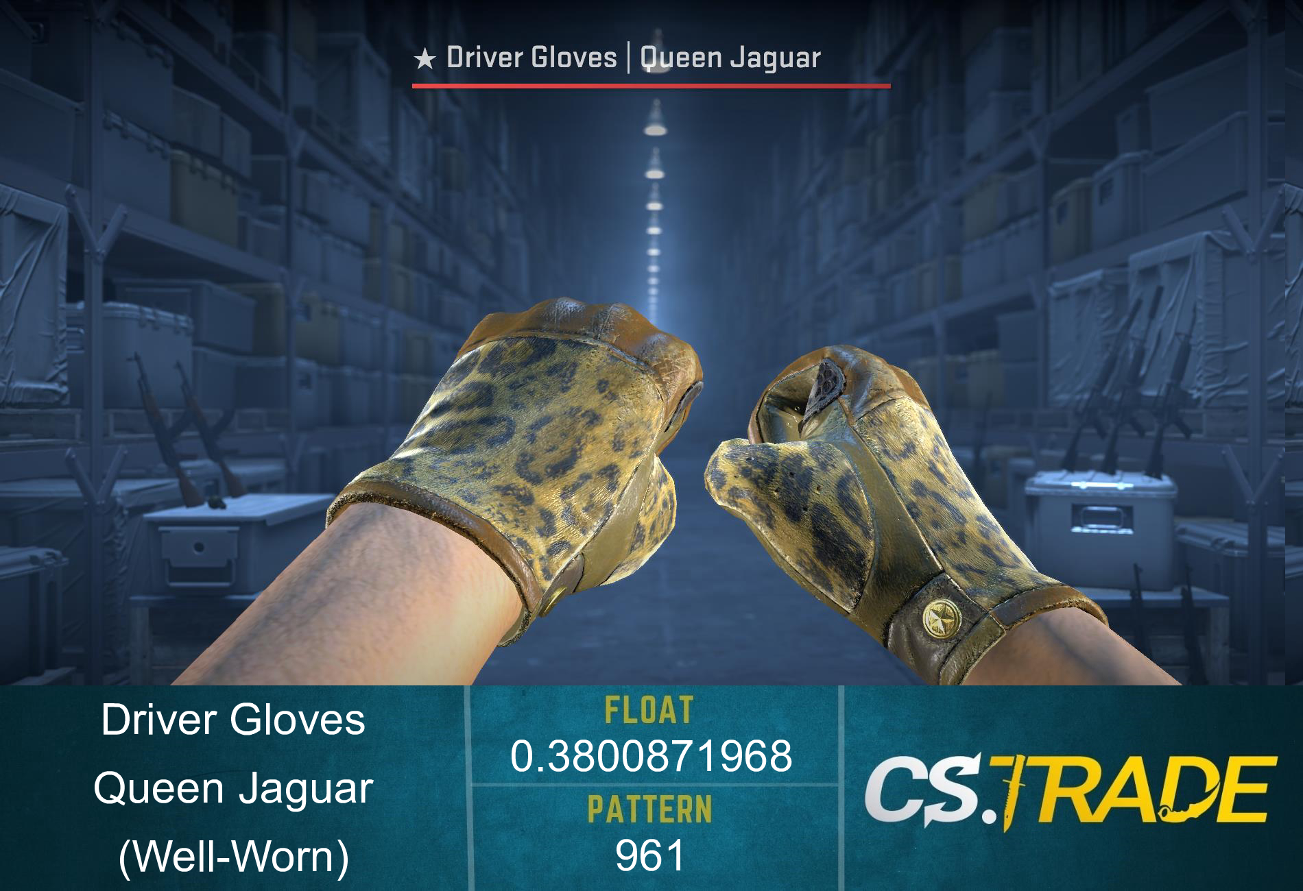 ★ Driver Gloves | Queen Jaguar (Well-Worn) Screenshot