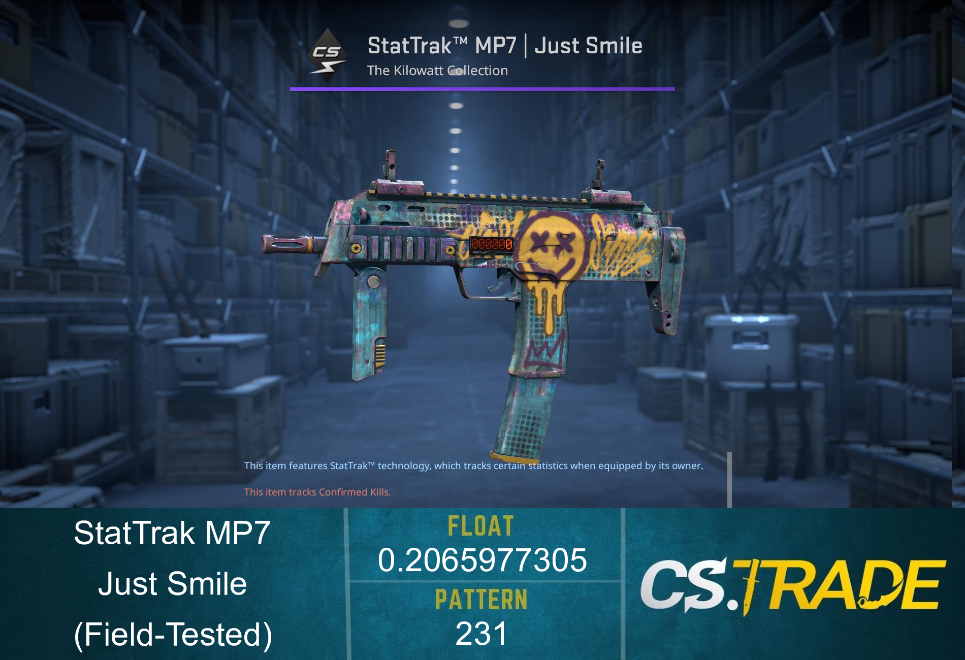 MP7 | Just Smile (Field-Tested) Screenshot