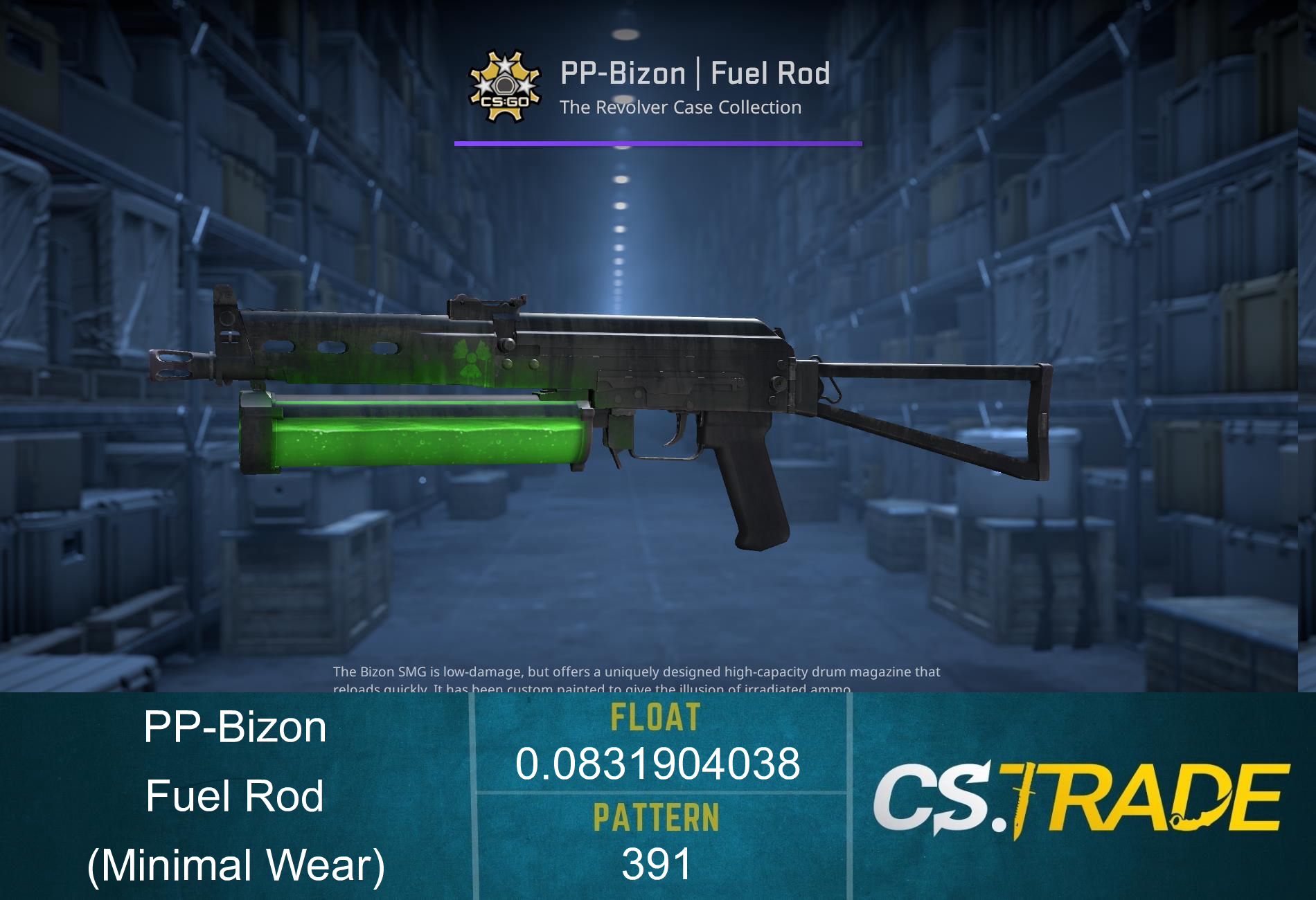 StatTrak™ PP-Bizon | Fuel Rod (Minimal Wear) Screenshot
