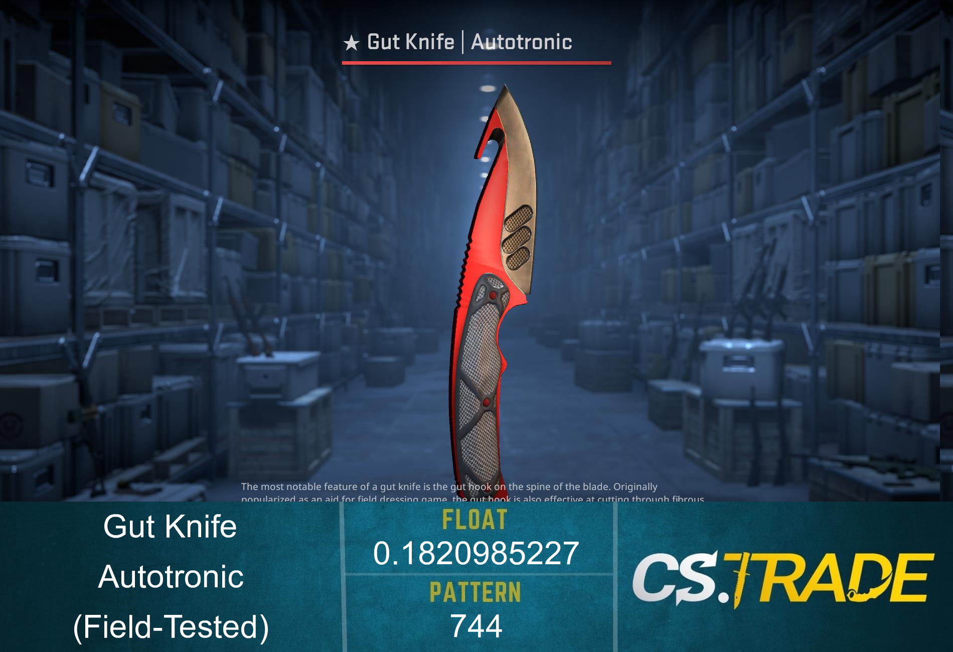 ★ StatTrak™ Gut Knife | Autotronic (Field-Tested) Screenshot