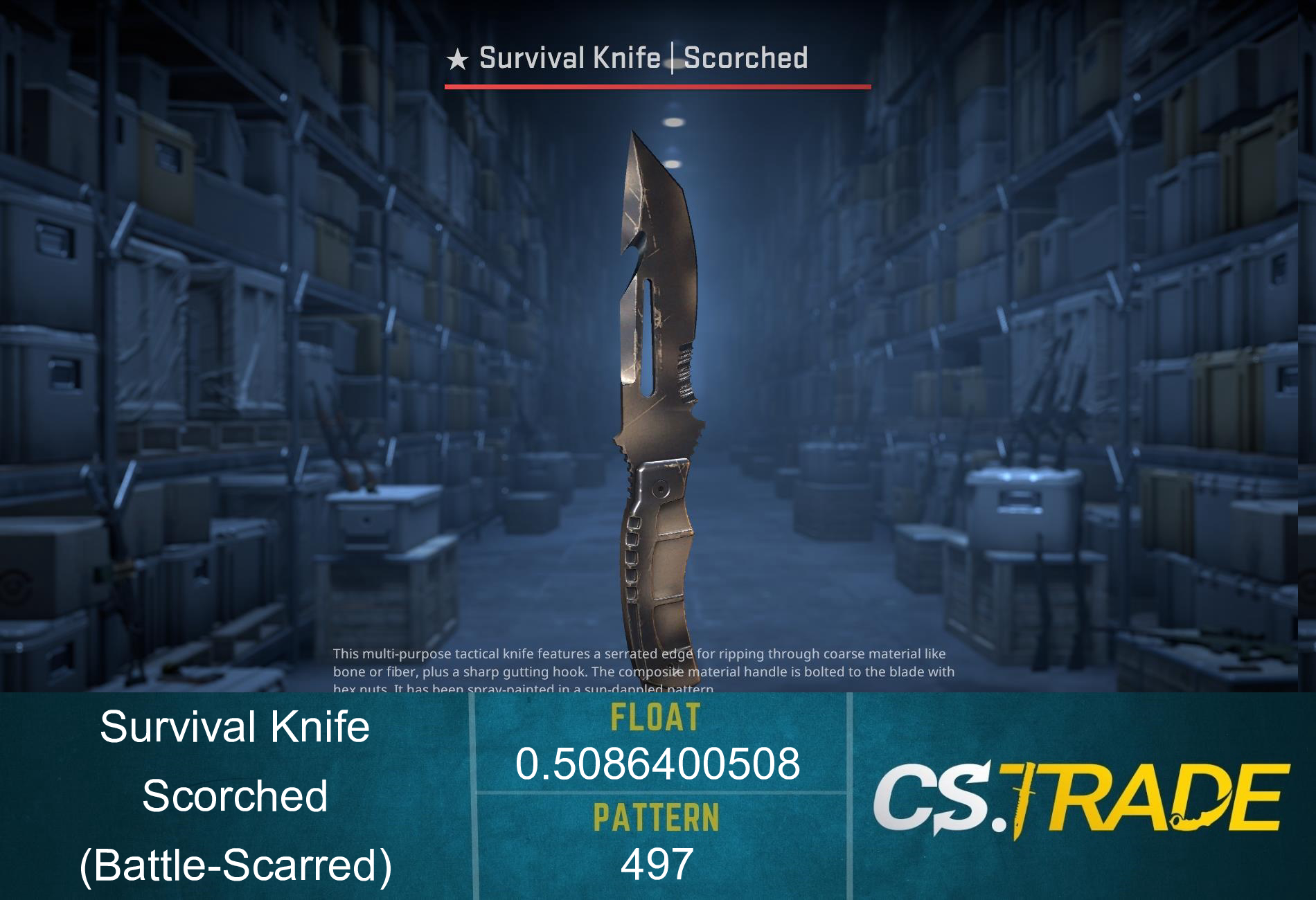 ★ Survival Knife | Scorched (Battle-Scarred) Screenshot