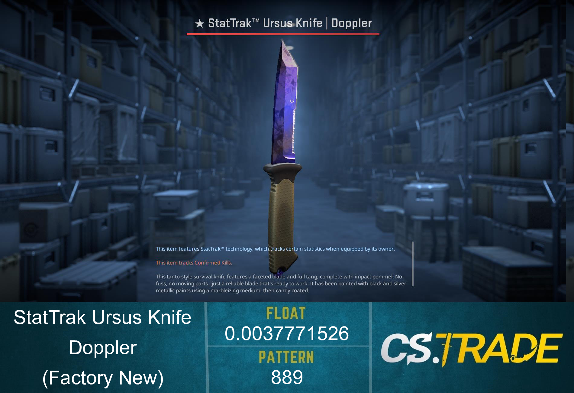 ★ StatTrak™ Ursus Knife | Doppler Phase 4 (Factory New)
