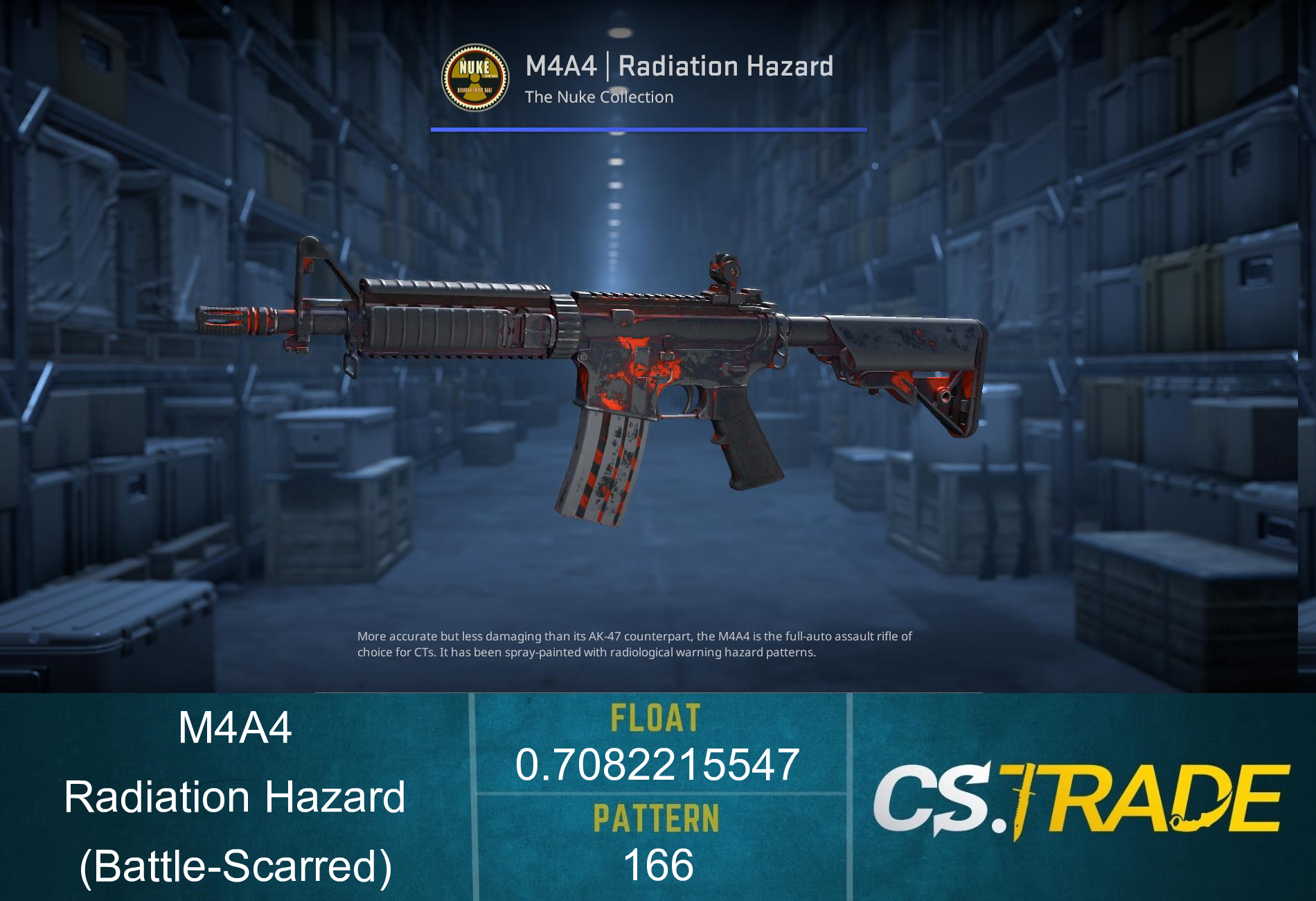 Souvenir M4A4 | Radiation Hazard (Battle-Scarred) Screenshot
