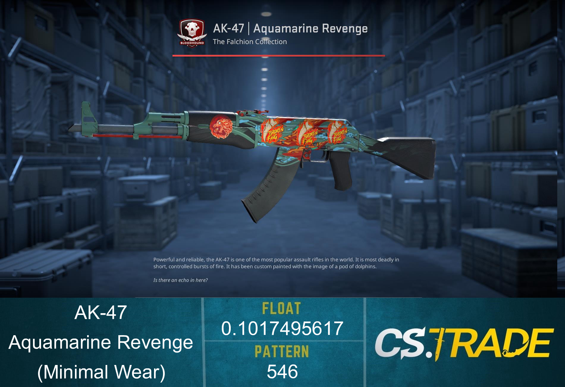 AK-47 | Aquamarine Revenge (Minimal Wear) Screenshot