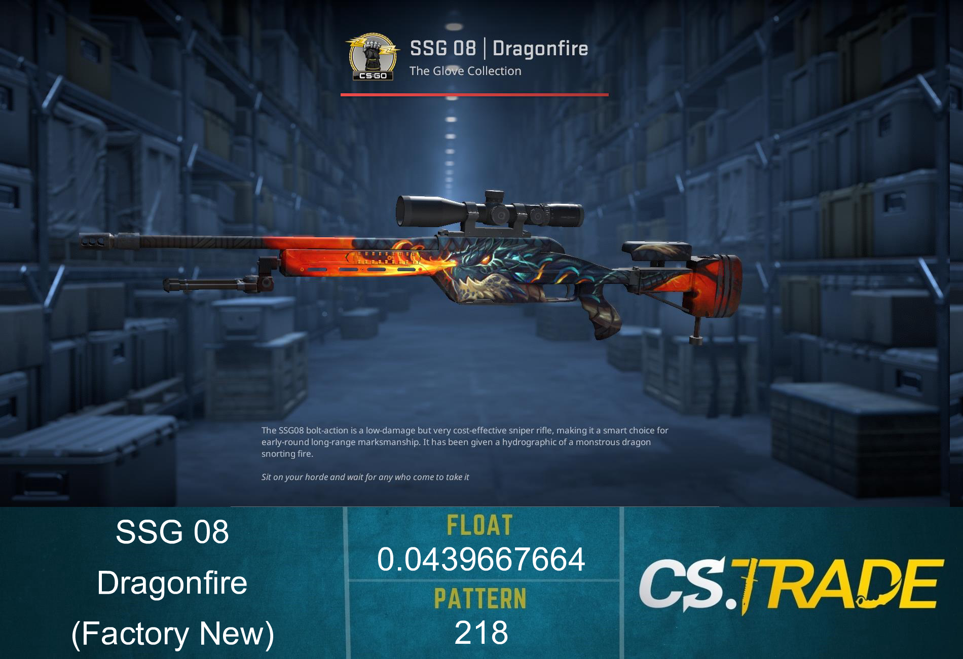 SSG 08 | Dragonfire (Factory New) Screenshot
