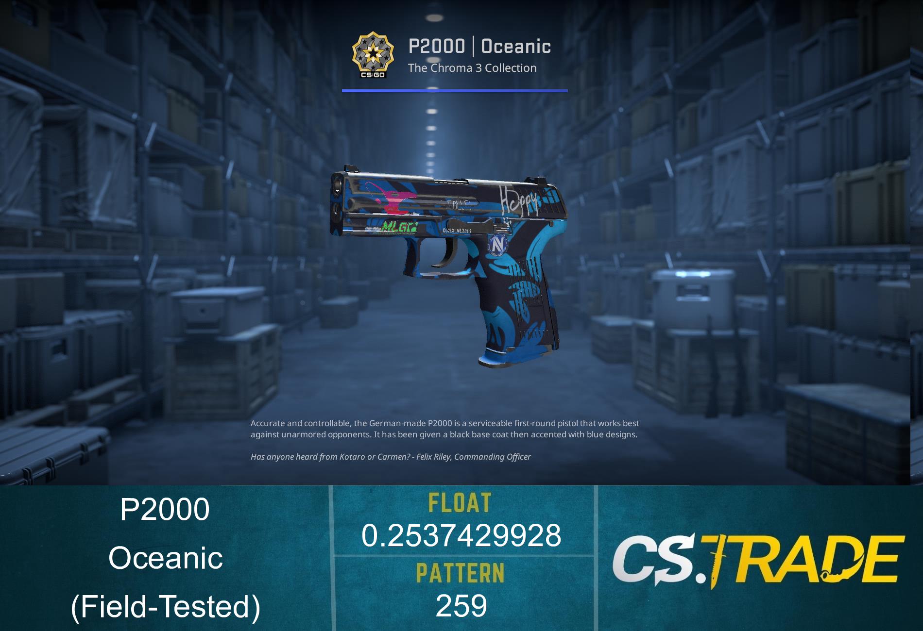 P2000 | Oceanic (Factory New) Screenshot