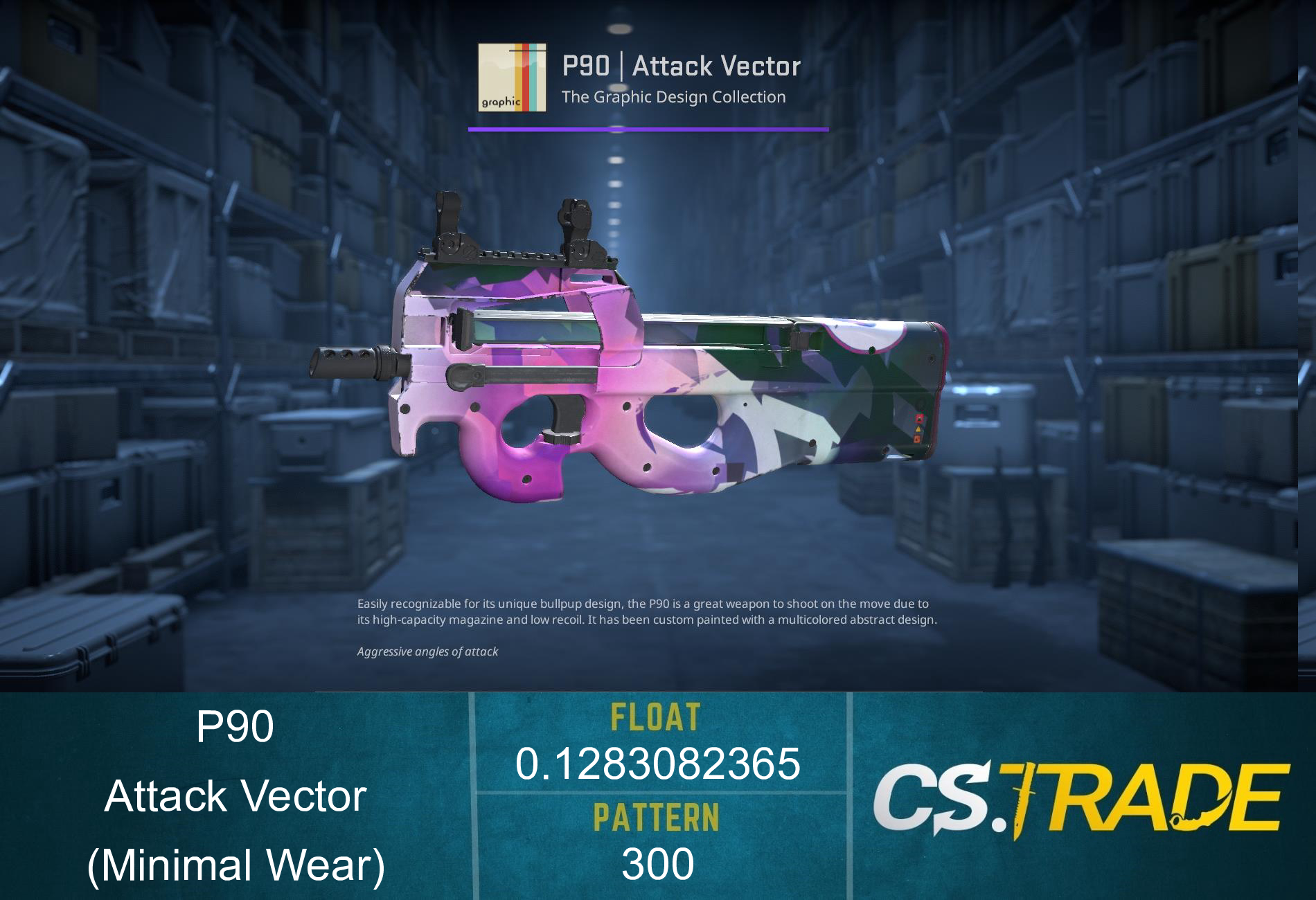 P90 | Attack Vector (Minimal Wear) Screenshot