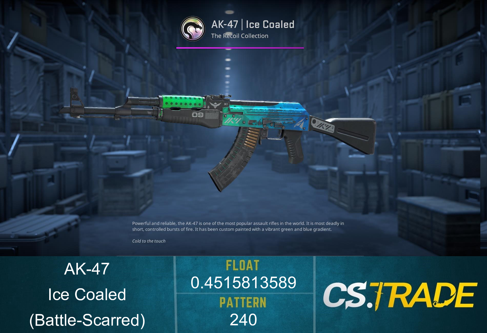StatTrak™ AK-47 | Ice Coaled (Battle-Scarred) Screenshot