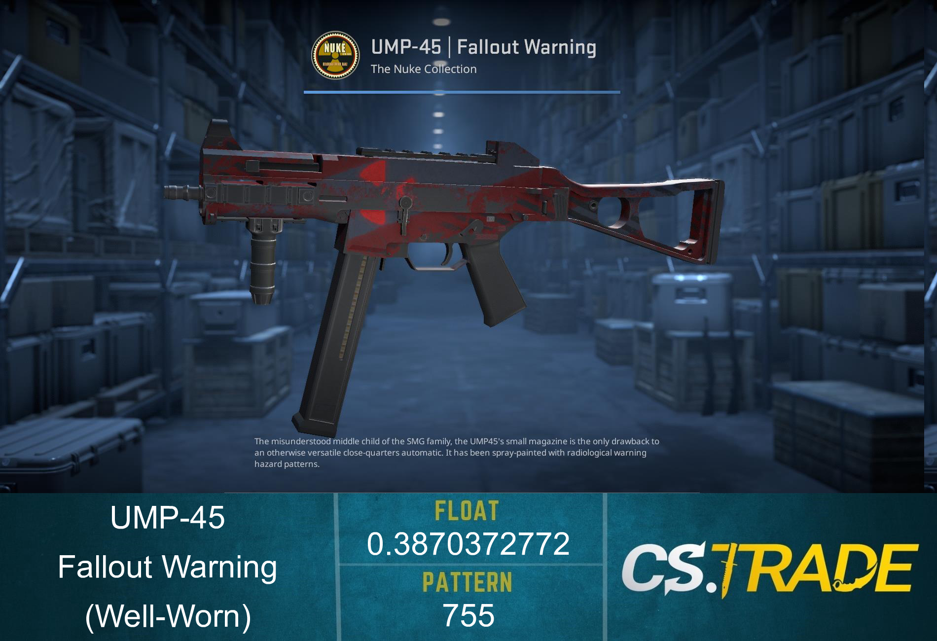 UMP-45 | Fallout Warning (Well-Worn) Screenshot