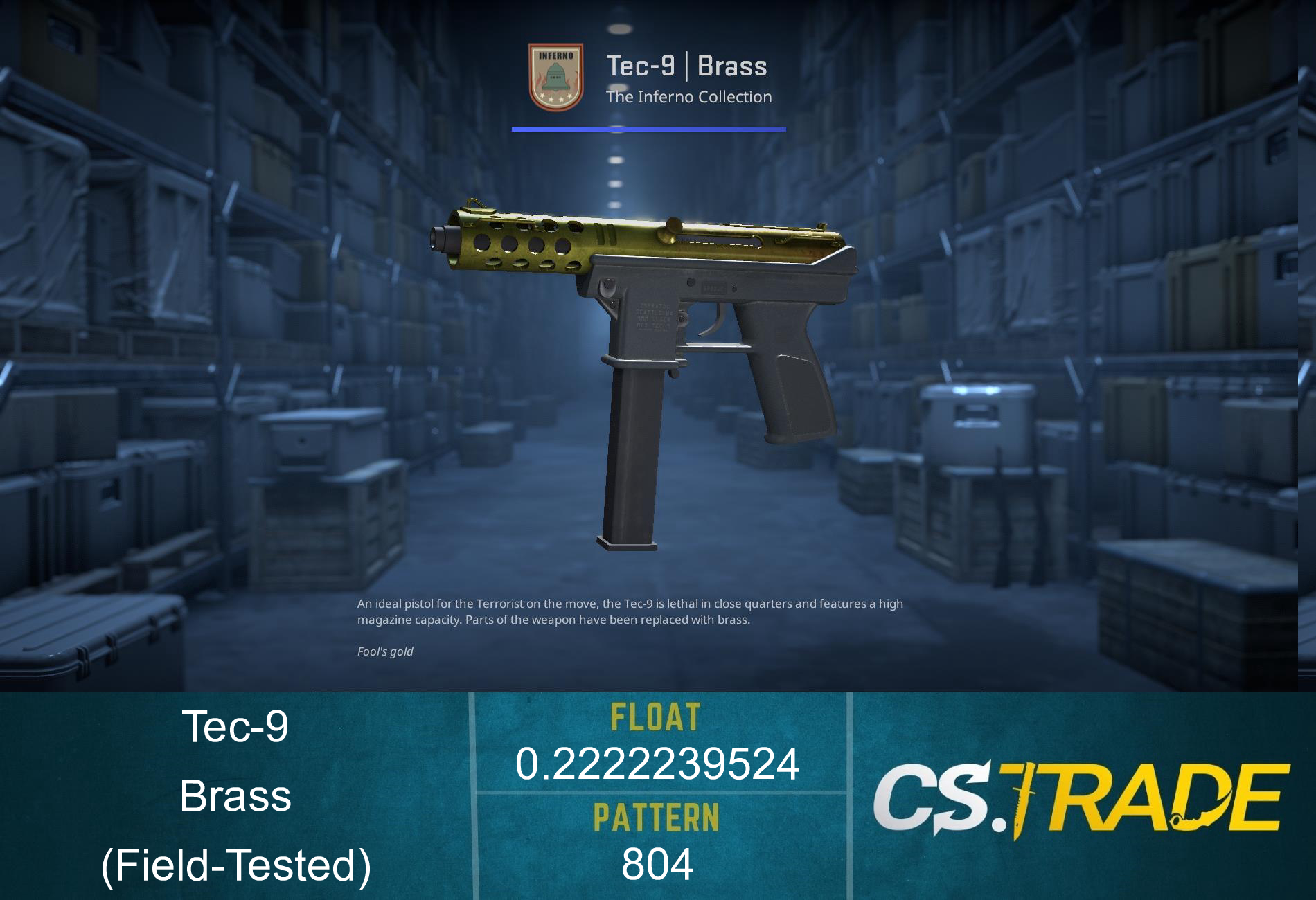 Souvenir Tec-9 | Brass (Field-Tested) Screenshot