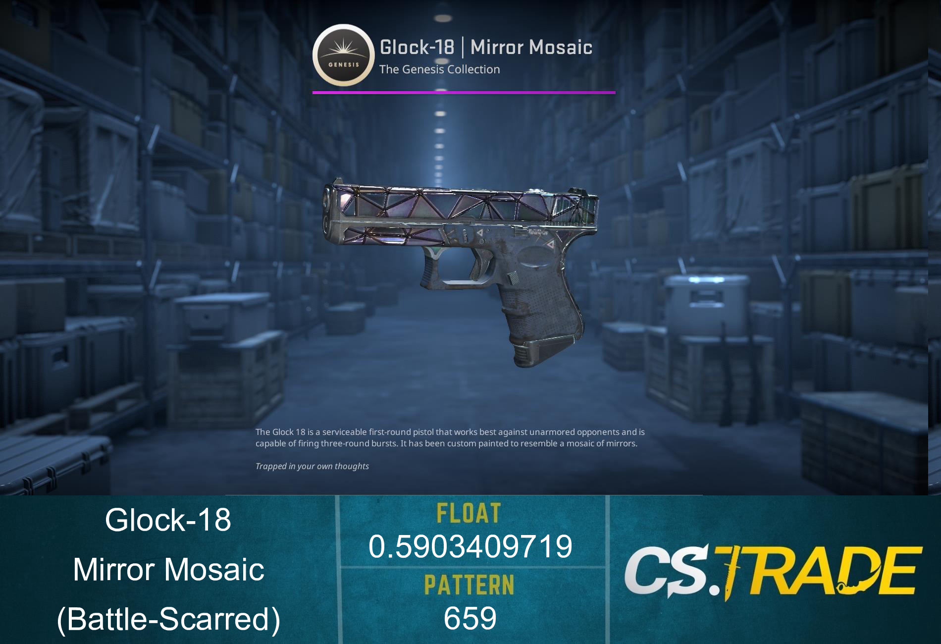 Glock-18 | Mirror Mosaic (Battle-Scarred) Screenshot