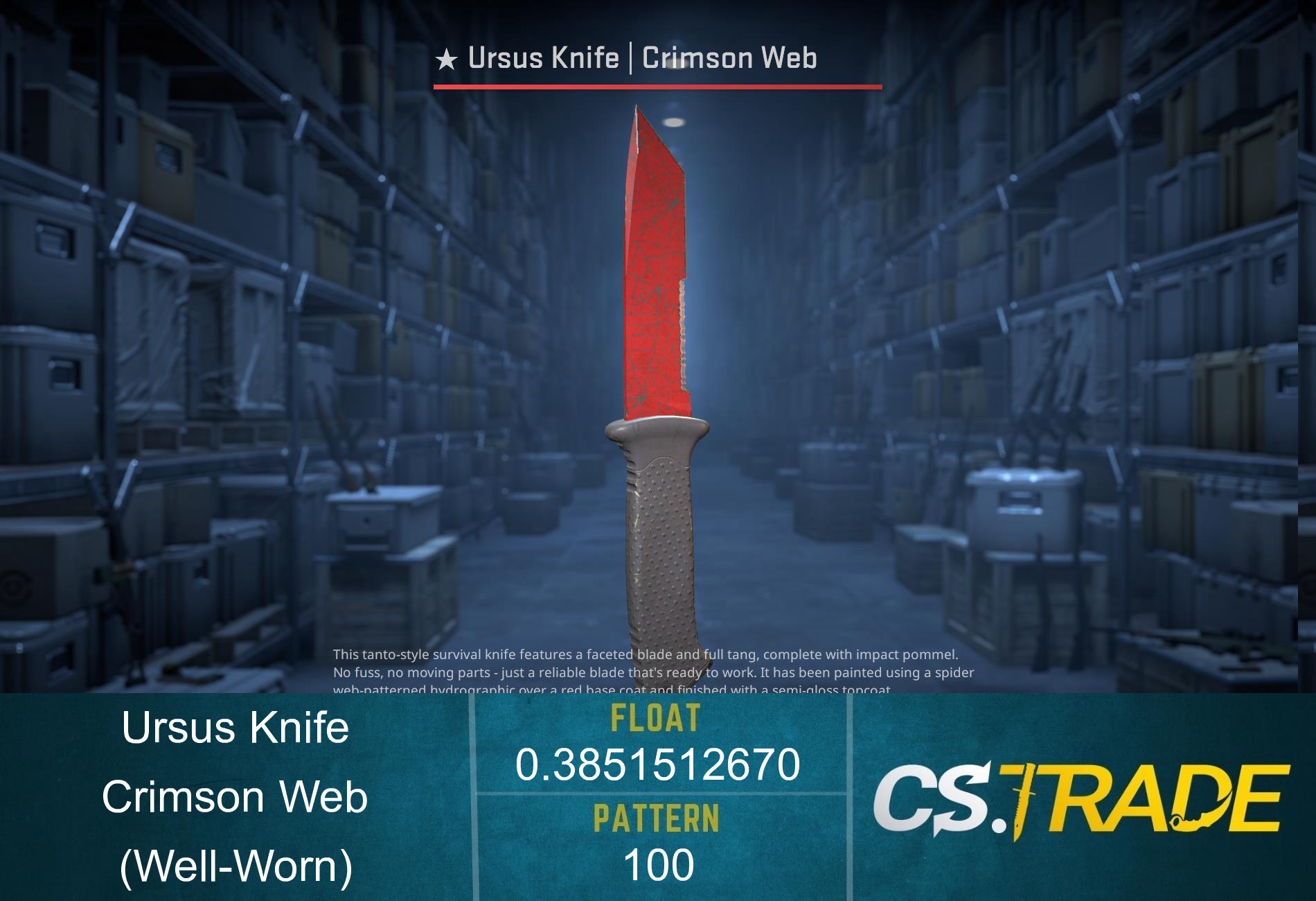 ★ Ursus Knife | Crimson Web (Well-Worn) Screenshot