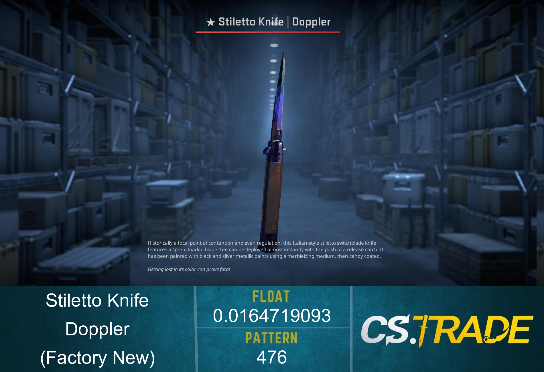 ★ Stiletto Knife | Doppler Phase 3 (Factory New) Screenshot
