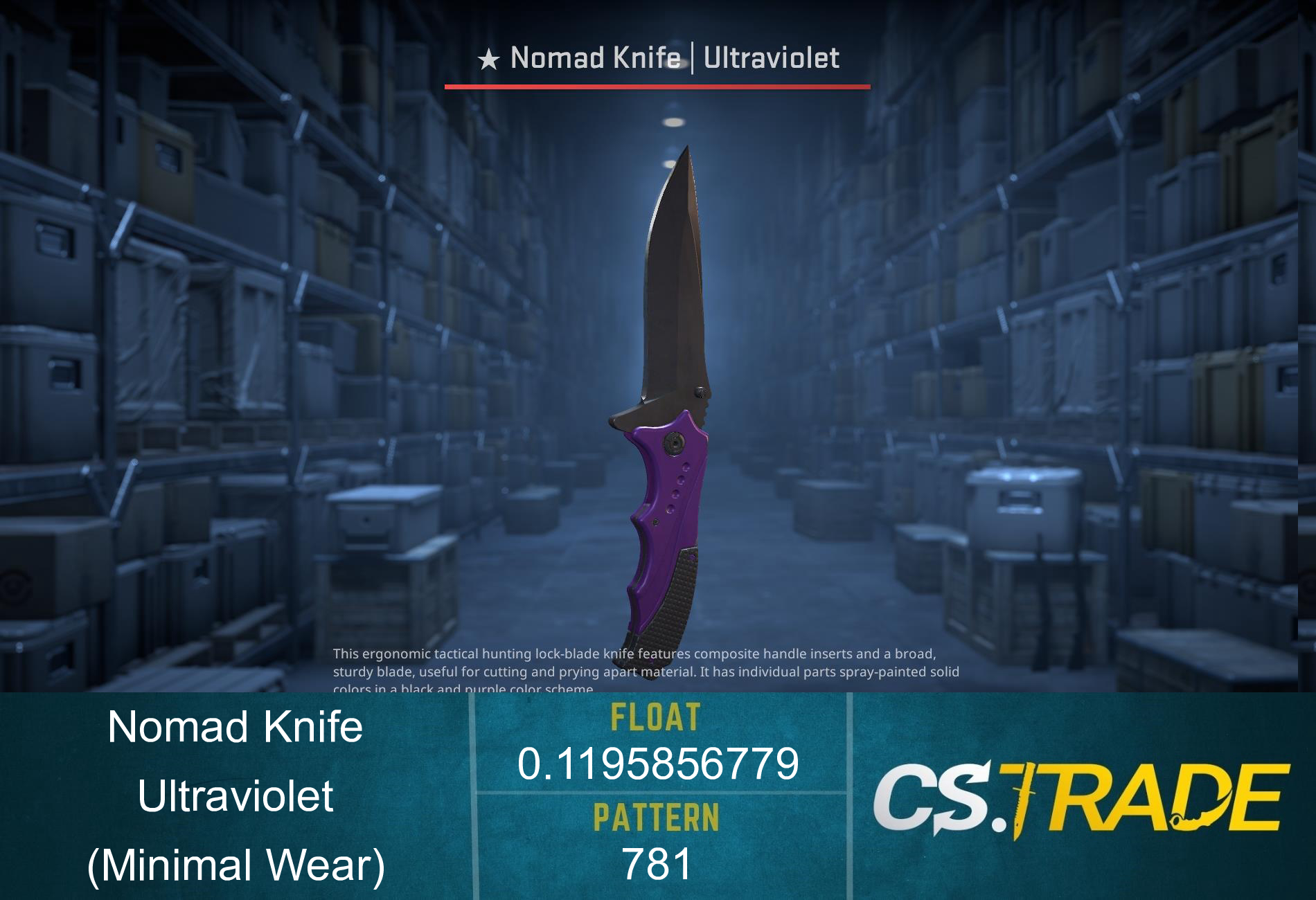 ★ Nomad Knife | Ultraviolet (Factory New) Screenshot