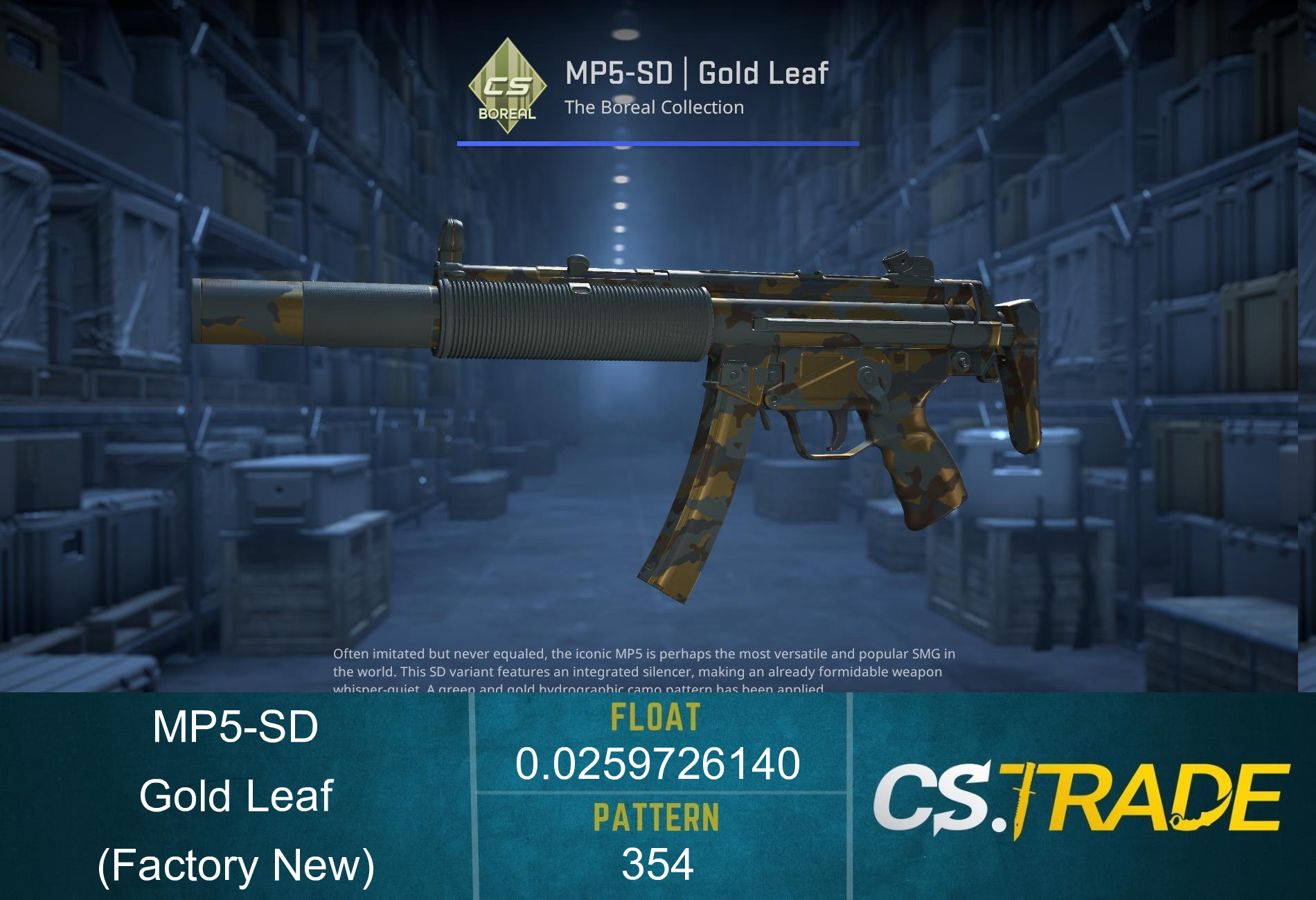MP5-SD | Gold Leaf (Factory New) Screenshot