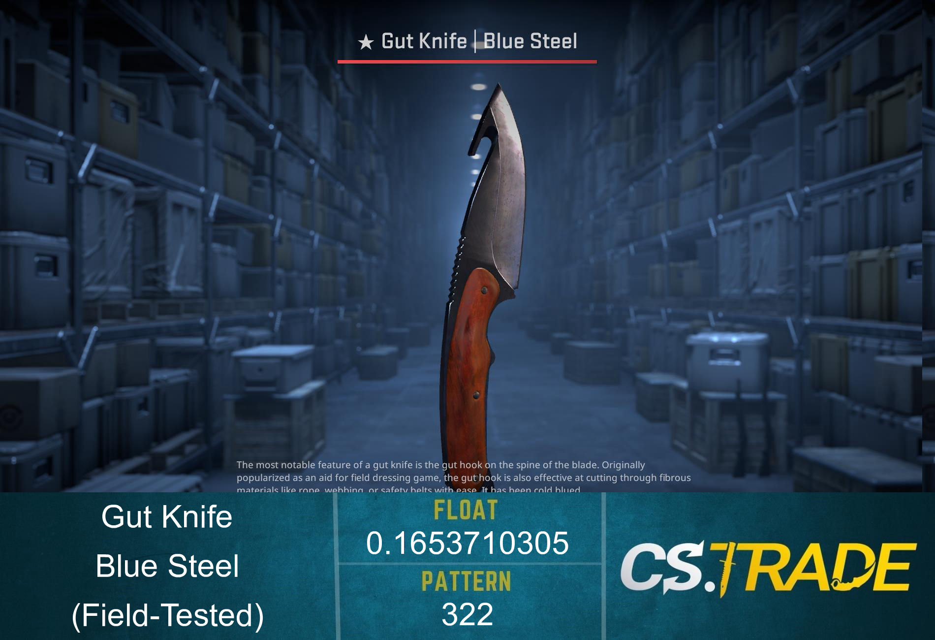 ★ Gut Knife | Blue Steel (Field-Tested) Screenshot