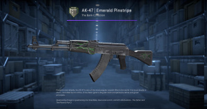 AK-47 | Emerald Pinstripe (Minimal Wear) Screenshot