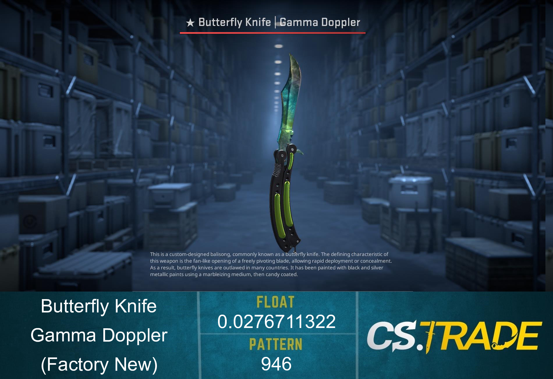 ★ Butterfly Knife | Gamma Doppler Phase 4 (Factory New) Screenshot