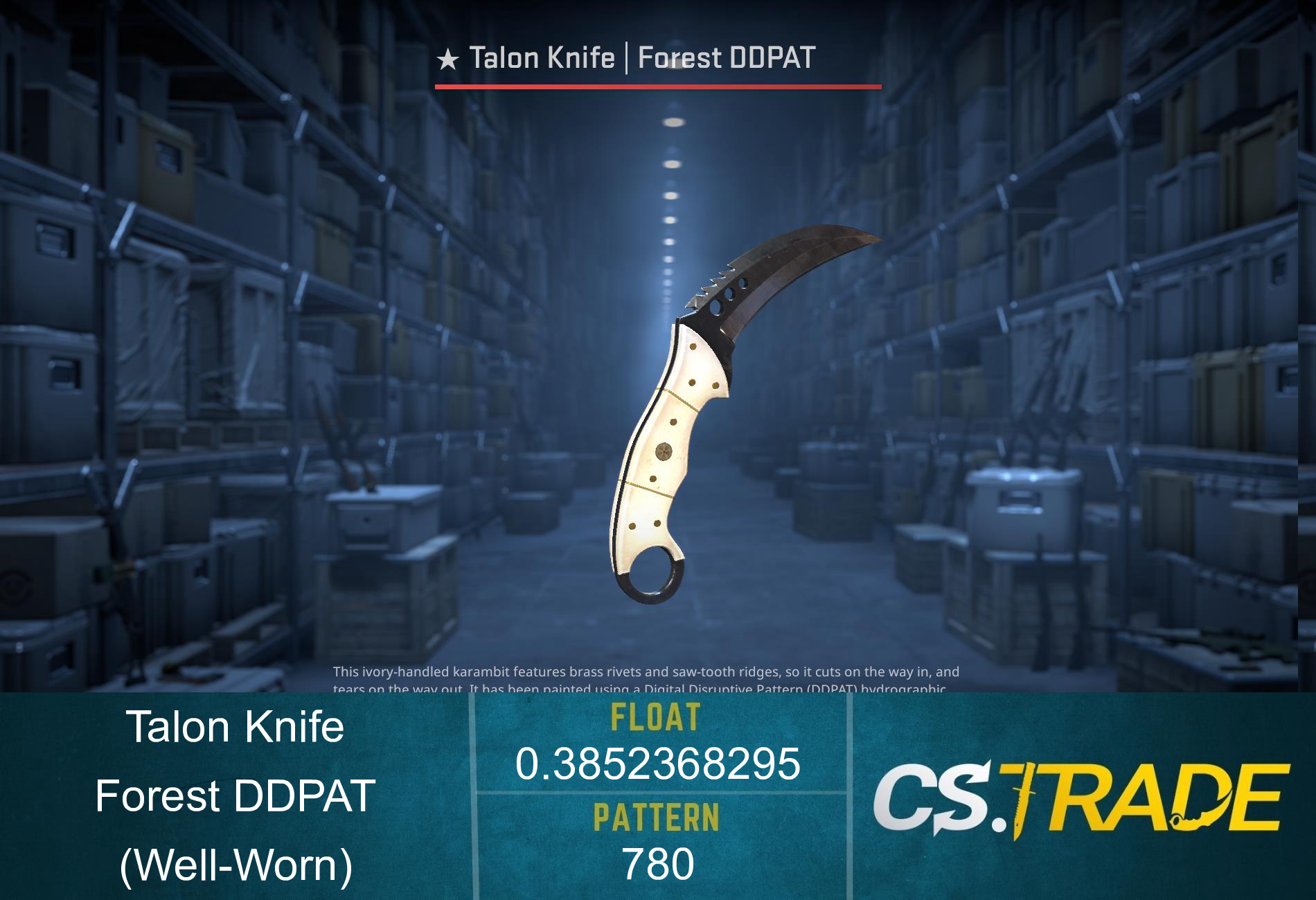 ★ StatTrak™ Talon Knife | Forest DDPAT (Well-Worn) Screenshot