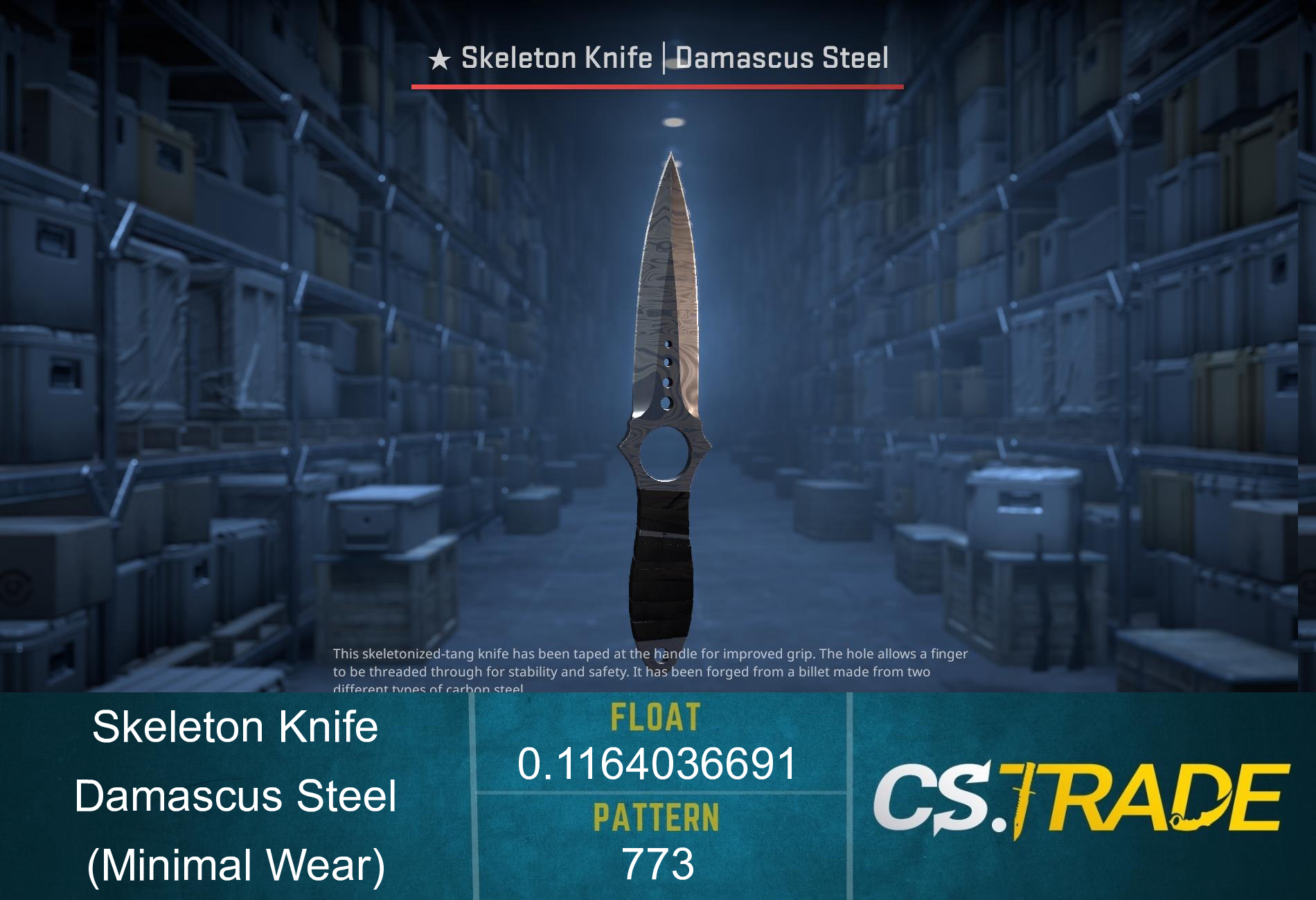 ★ Skeleton Knife | Damascus Steel (Minimal Wear) Screenshot