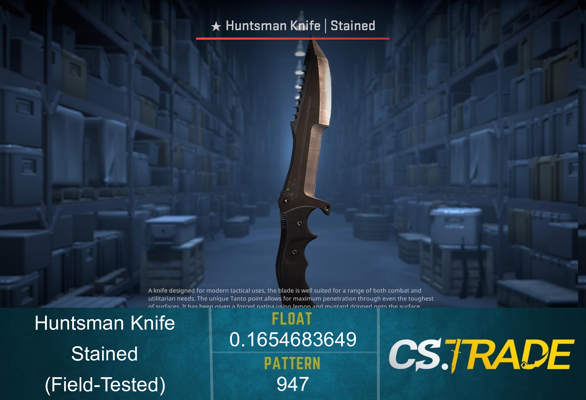 ★ StatTrak™ Huntsman Knife | Stained (Field-Tested) Screenshot