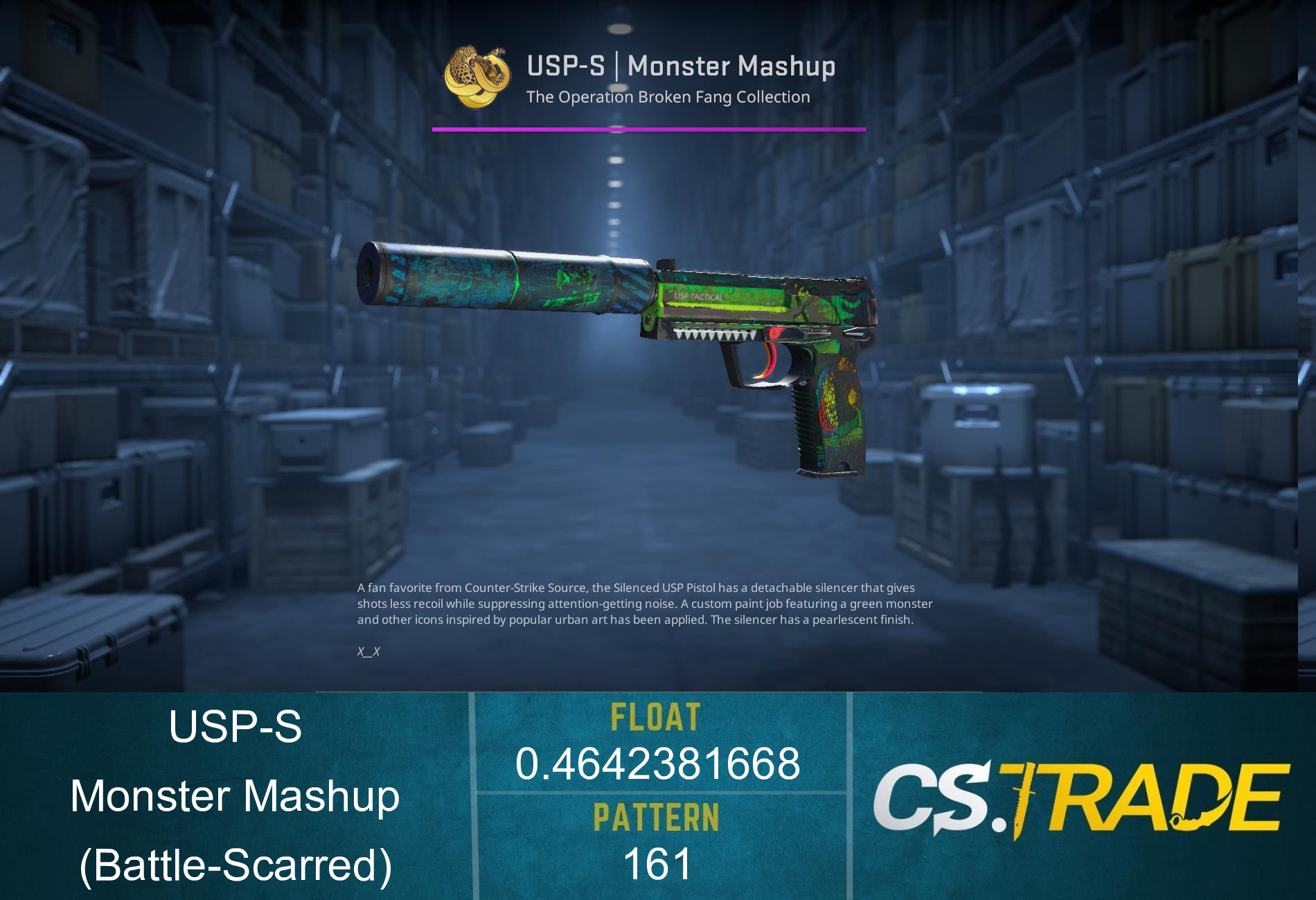 USP-S | Monster Mashup (Battle-Scarred)