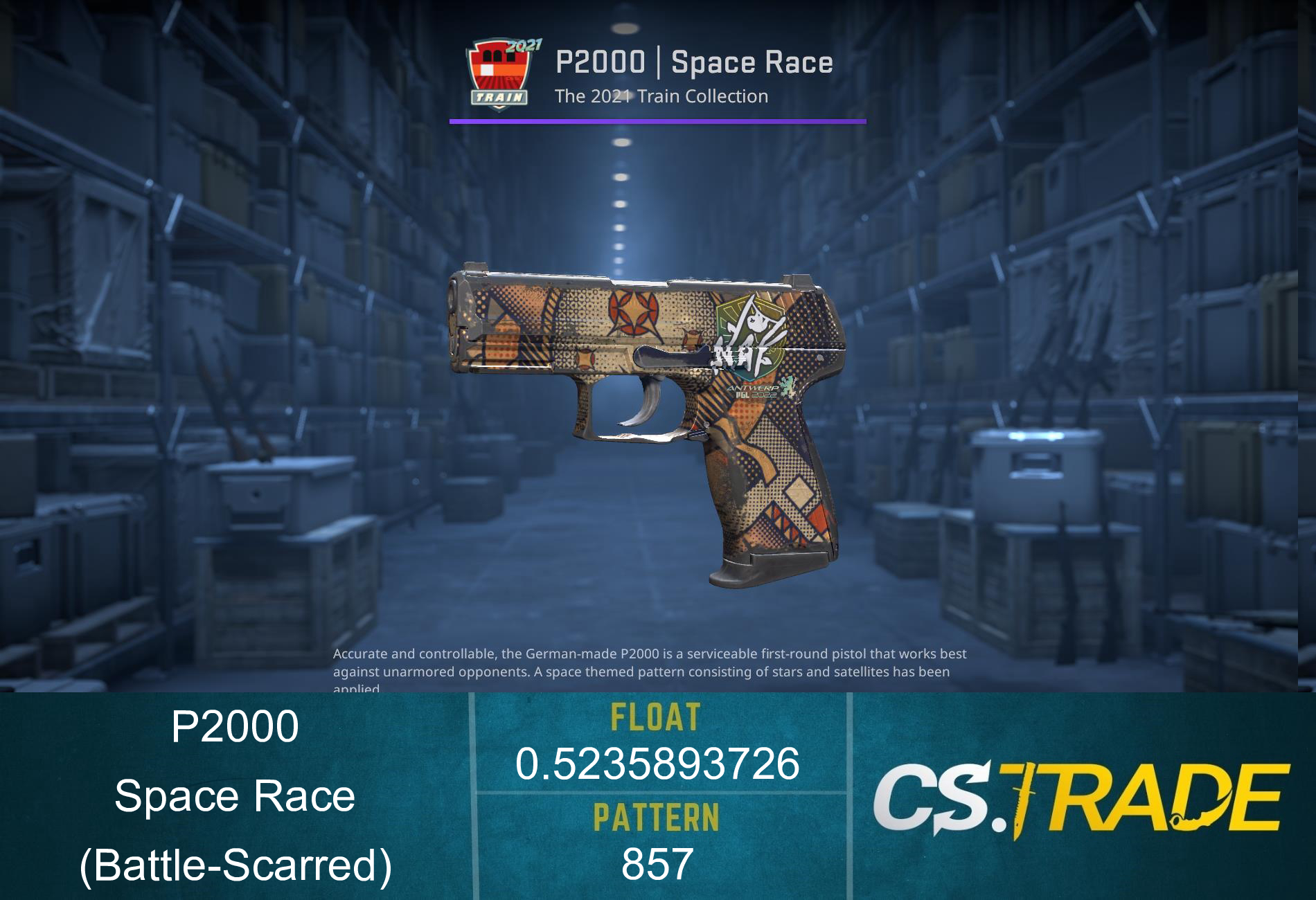 P2000 | Space Race (Battle-Scarred) Screenshot