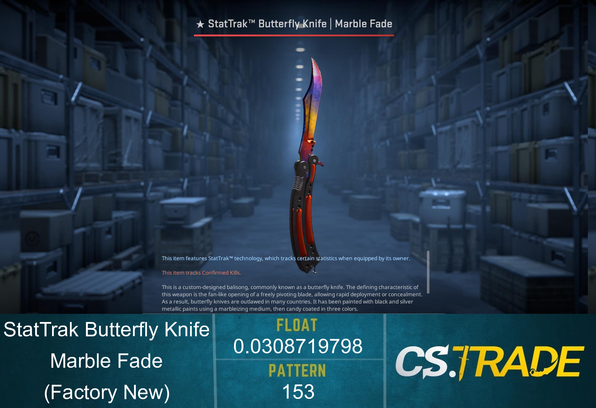 ★ Butterfly Knife | Marble Fade (Factory New) Screenshot