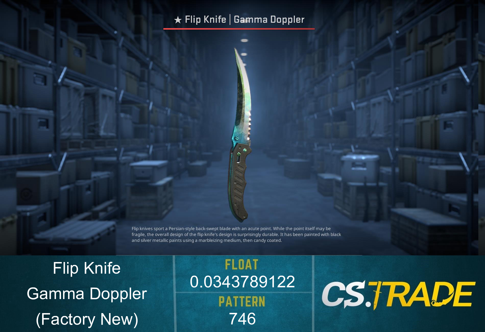 ★ Flip Knife | Gamma Doppler Phase 4 (Factory New) Screenshot