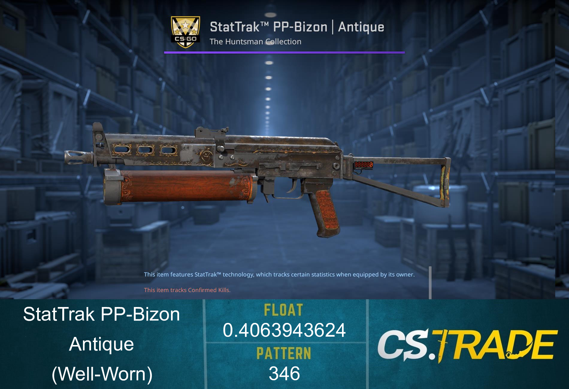 StatTrak™ PP-Bizon | Antique (Well-Worn) Screenshot