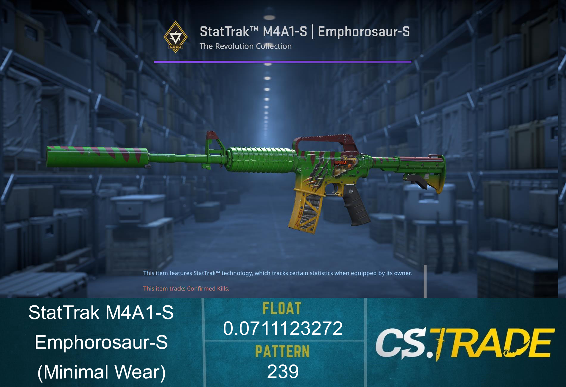 M4A1-S | Emphorosaur-S (Minimal Wear) Screenshot