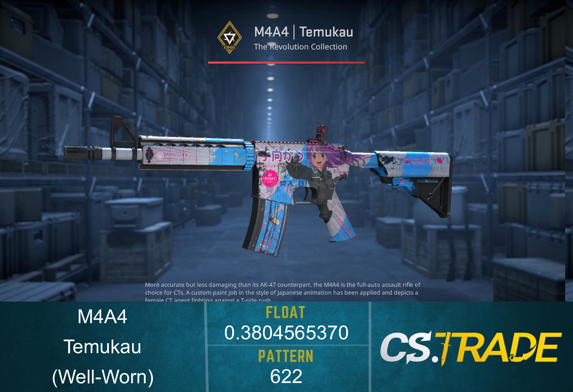 M4A4 | Temukau (Well-Worn) Screenshot