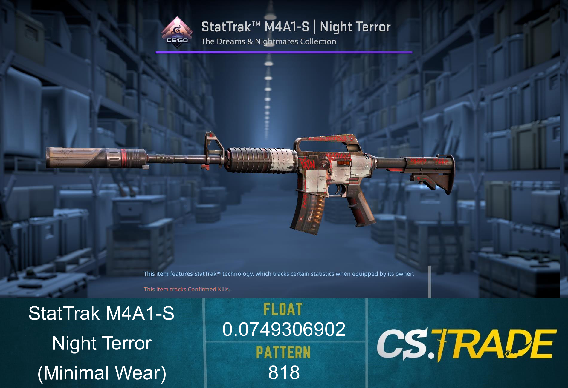 M4A1-S | Night Terror (Minimal Wear) Screenshot