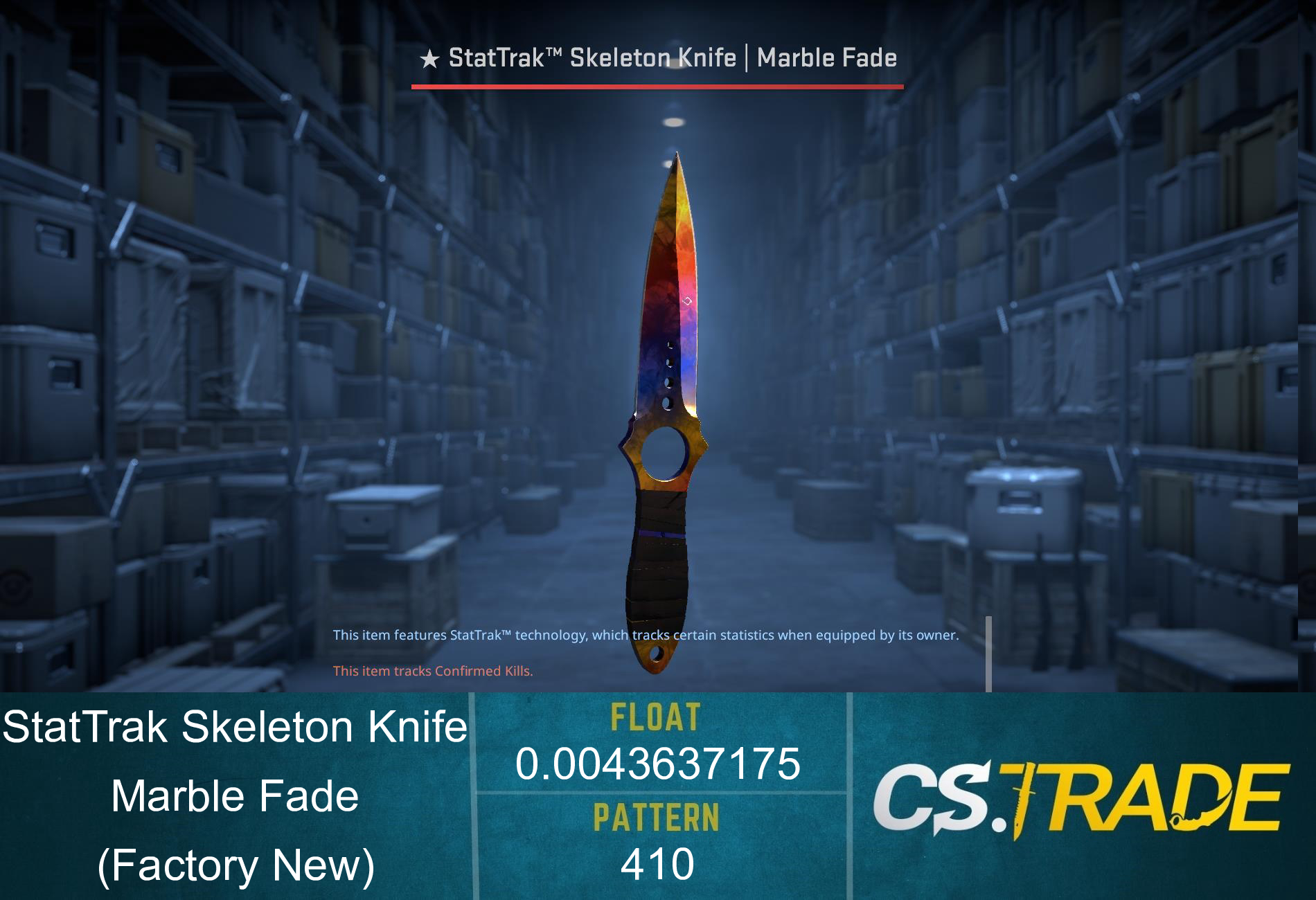 ★ Skeleton Knife | Marble Fade (Minimal Wear) Screenshot