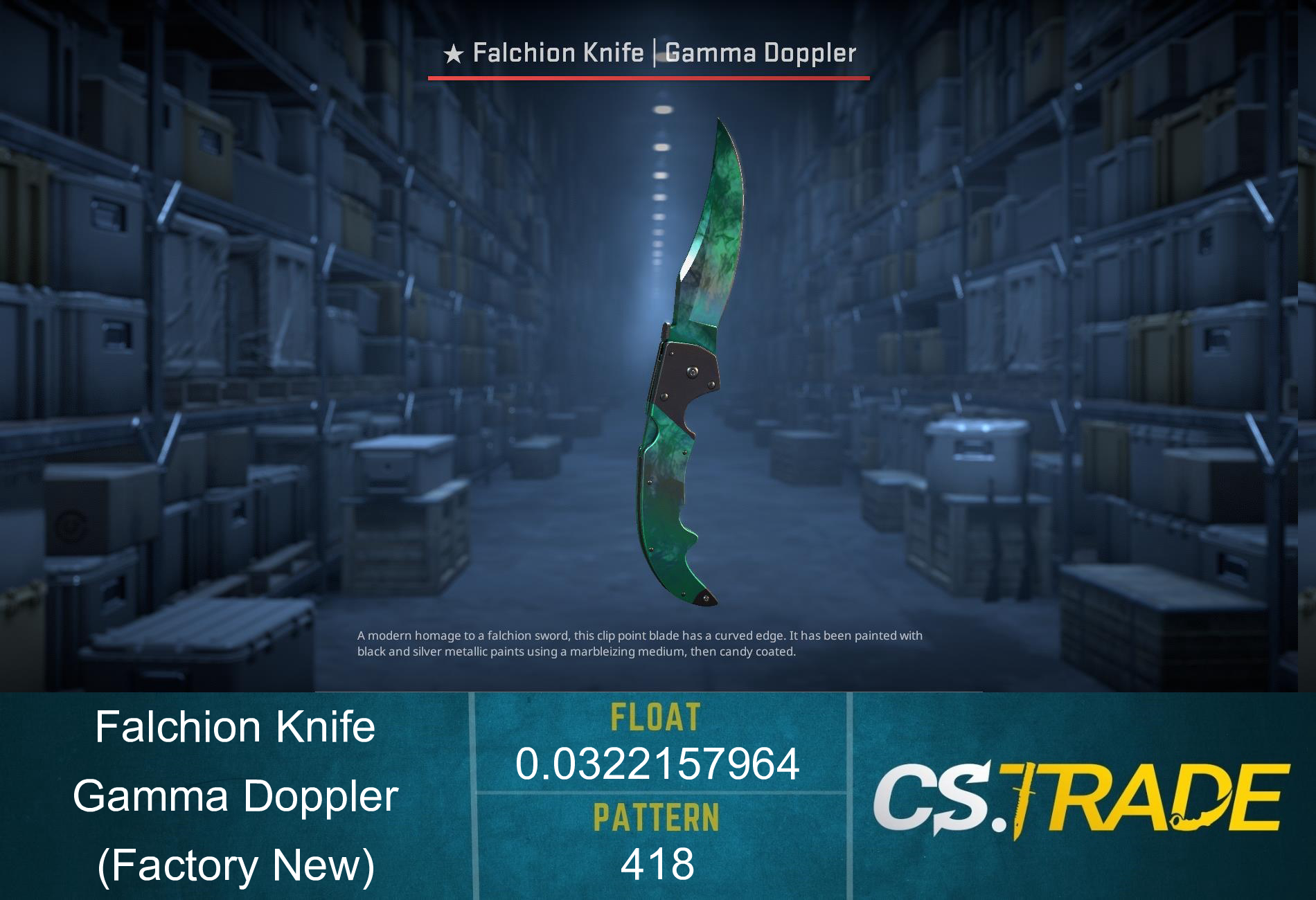 ★ Falchion Knife | Gamma Doppler Phase 2 (Factory New) Screenshot