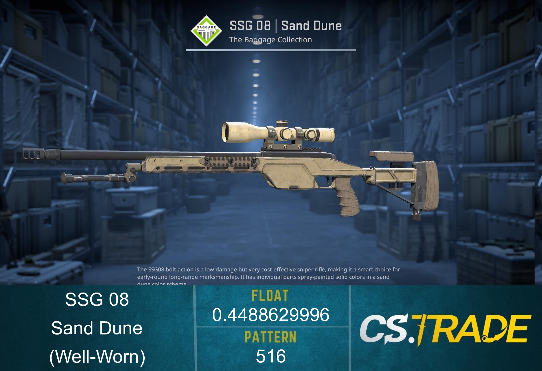 SSG 08 | Sand Dune (Well-Worn) Screenshot
