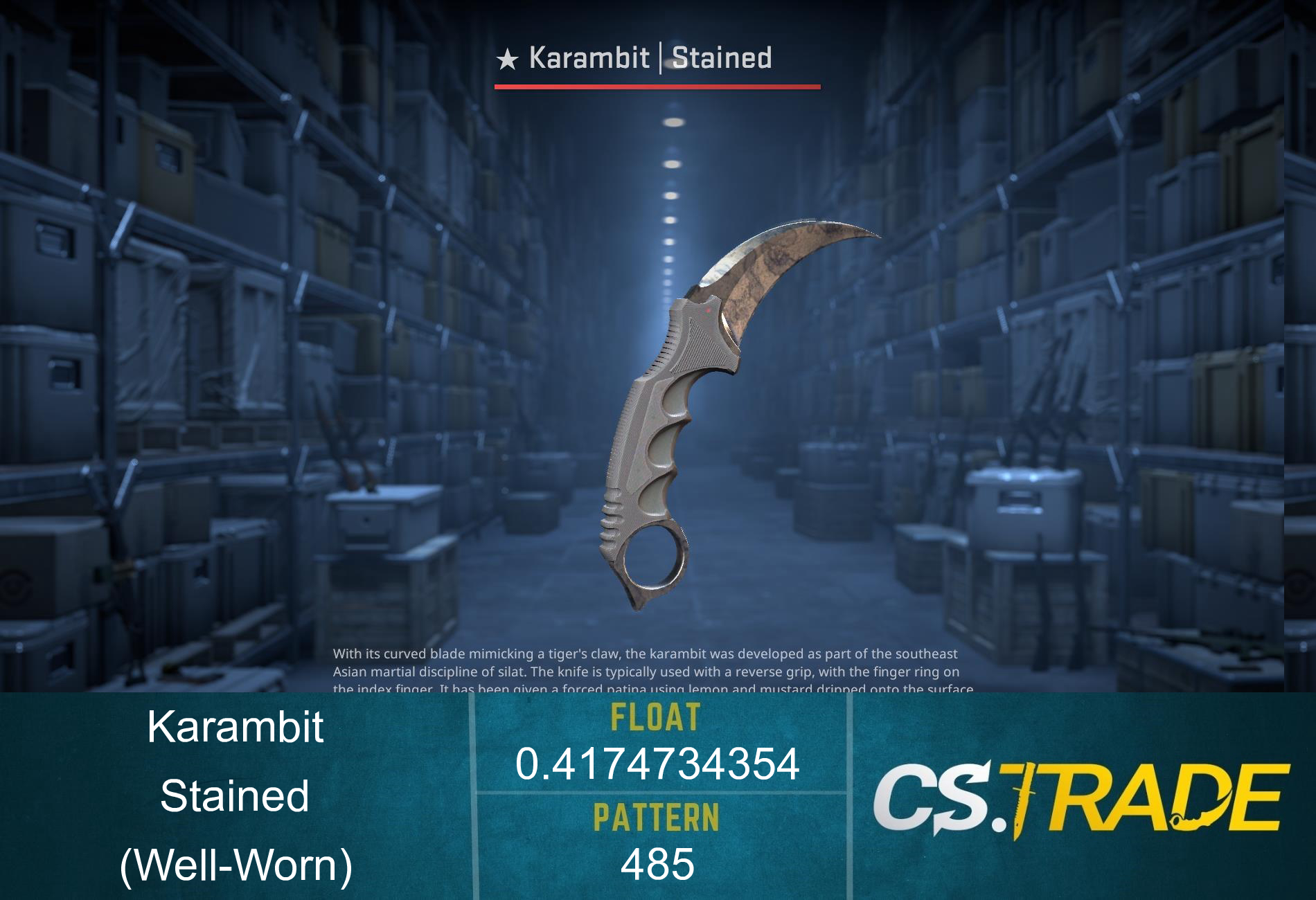 ★ Karambit | Stained (Well-Worn) Screenshot