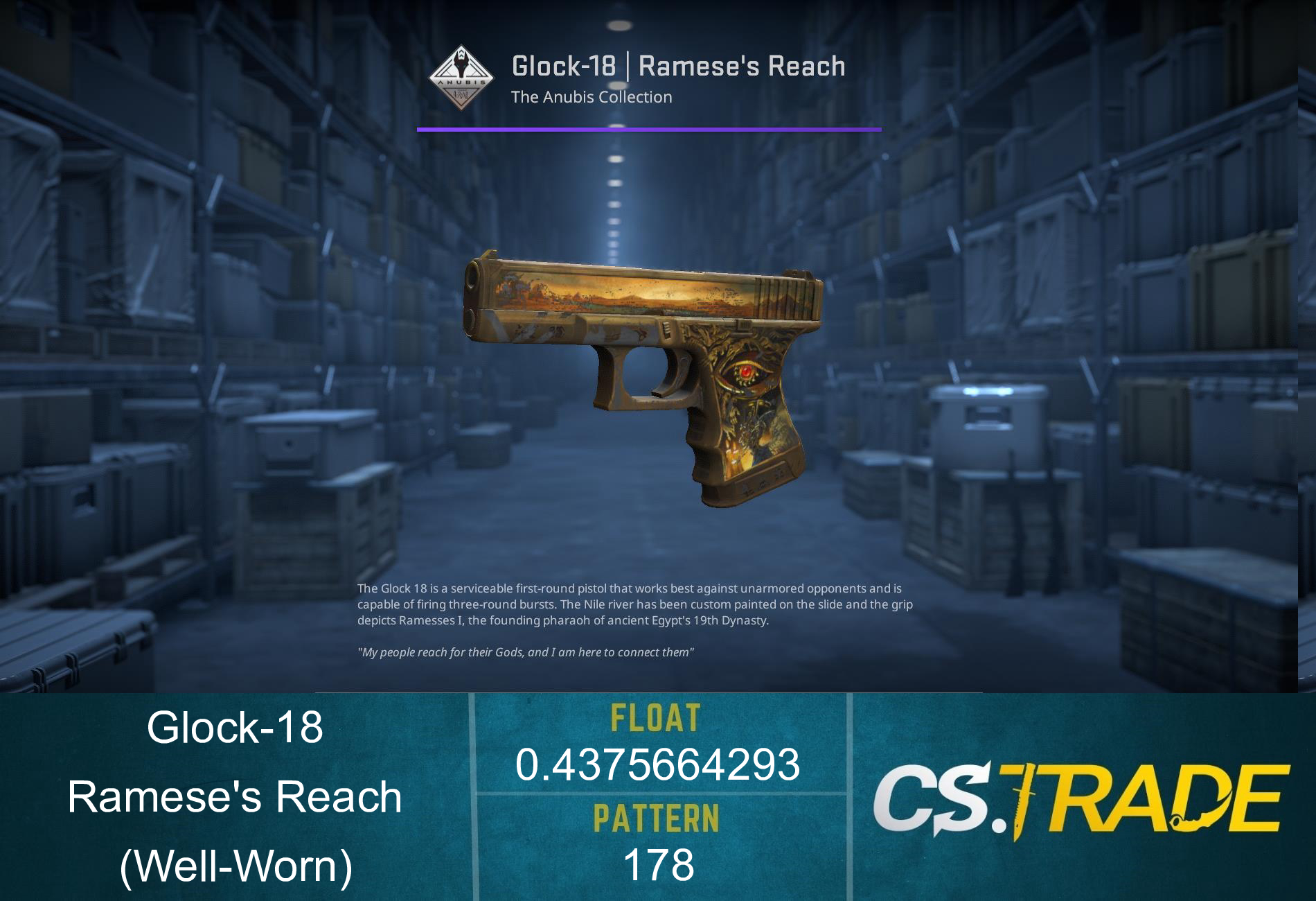 Glock-18 | Ramese's Reach (Well-Worn)