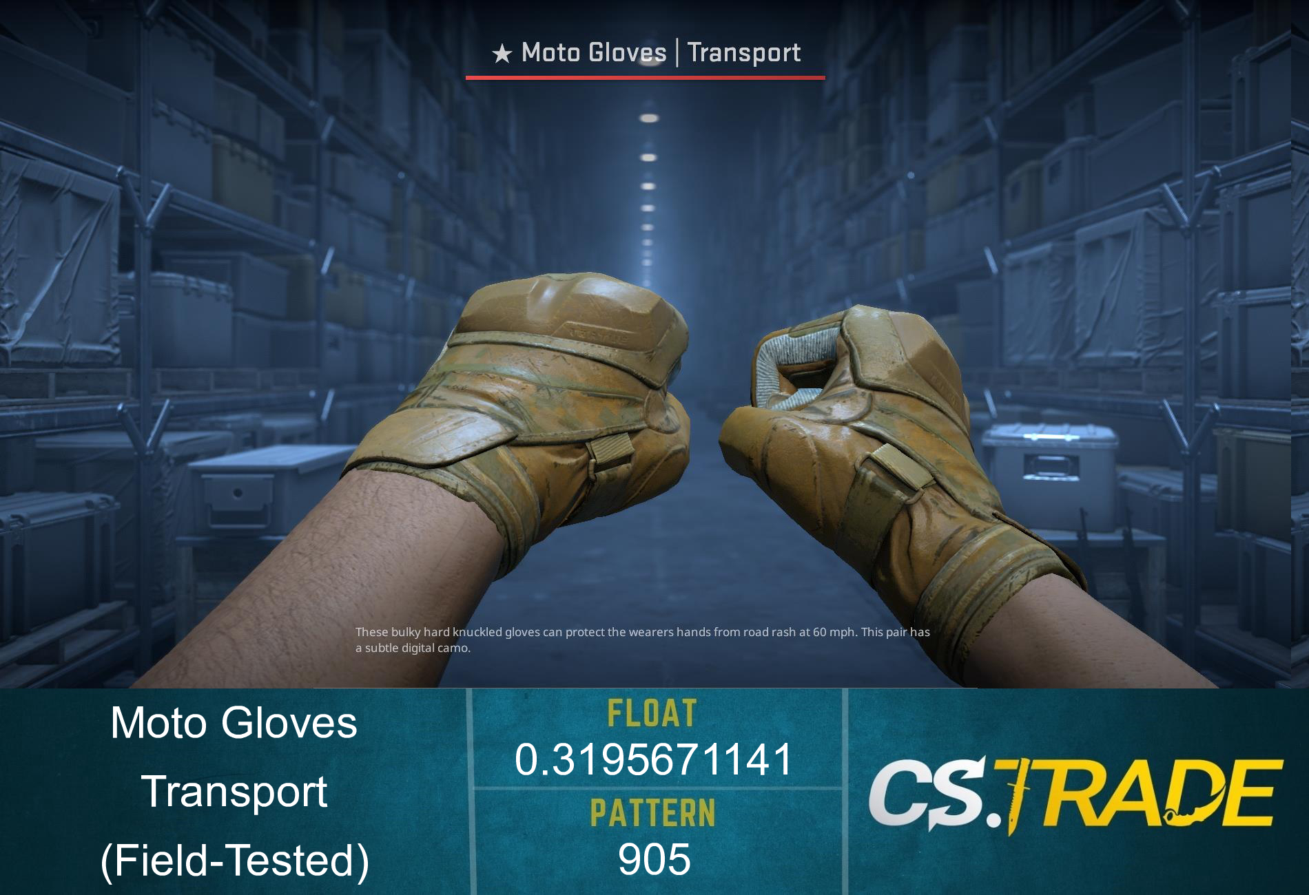 ★ Moto Gloves | Transport (Factory New) Screenshot