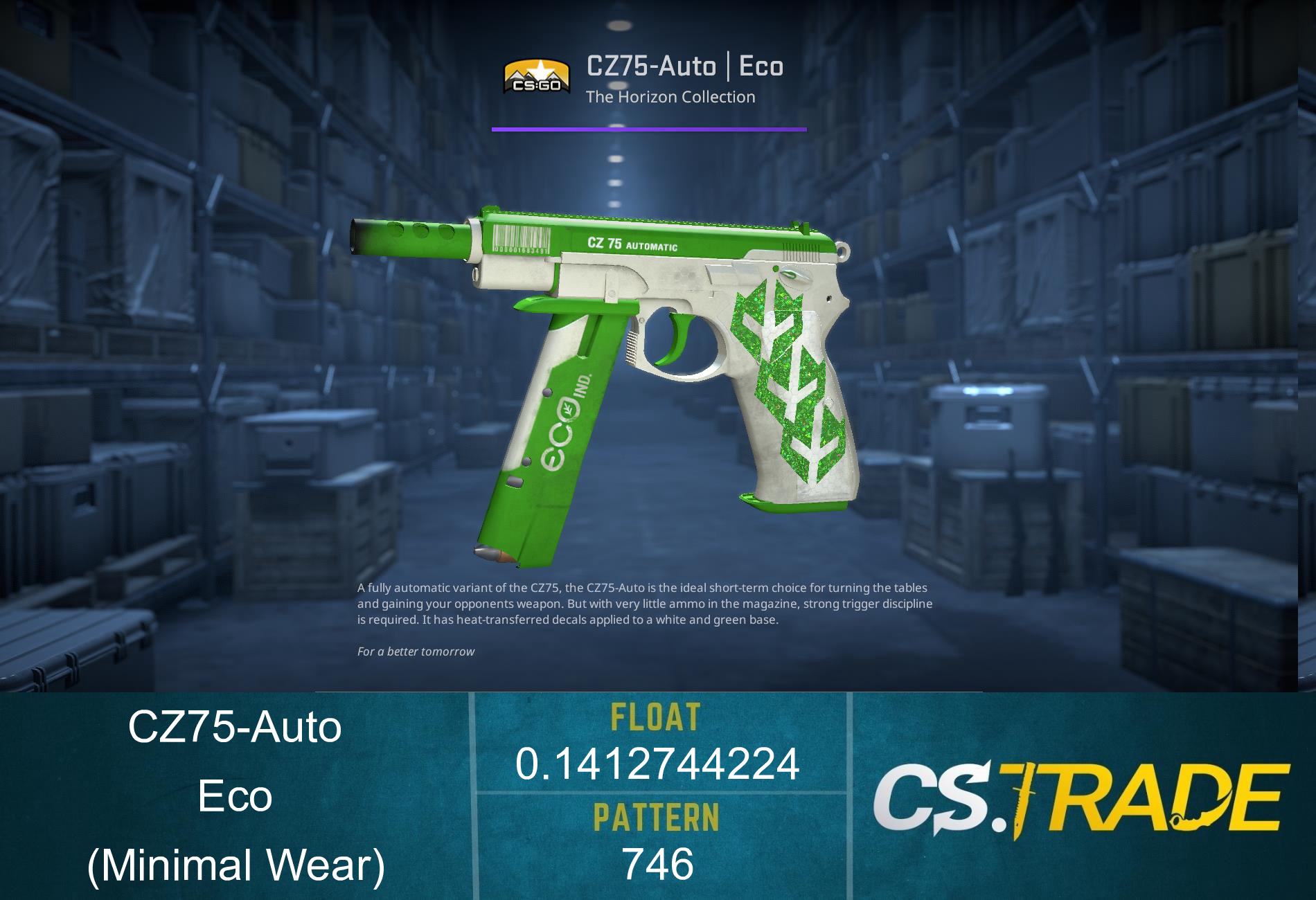 CZ75-Auto | Eco (Well-Worn) Screenshot