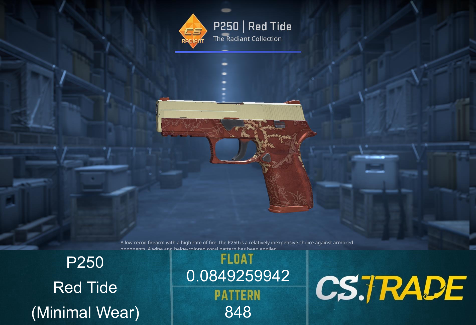 P250 | Red Tide (Minimal Wear) Screenshot
