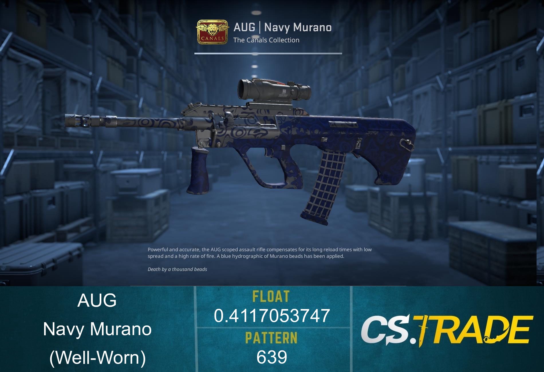 AUG | Navy Murano (Well-Worn) Screenshot